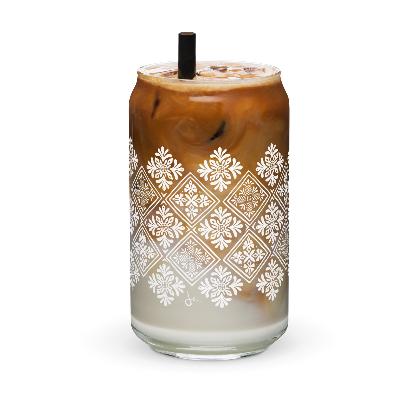 Aloha Quilt Glass - White