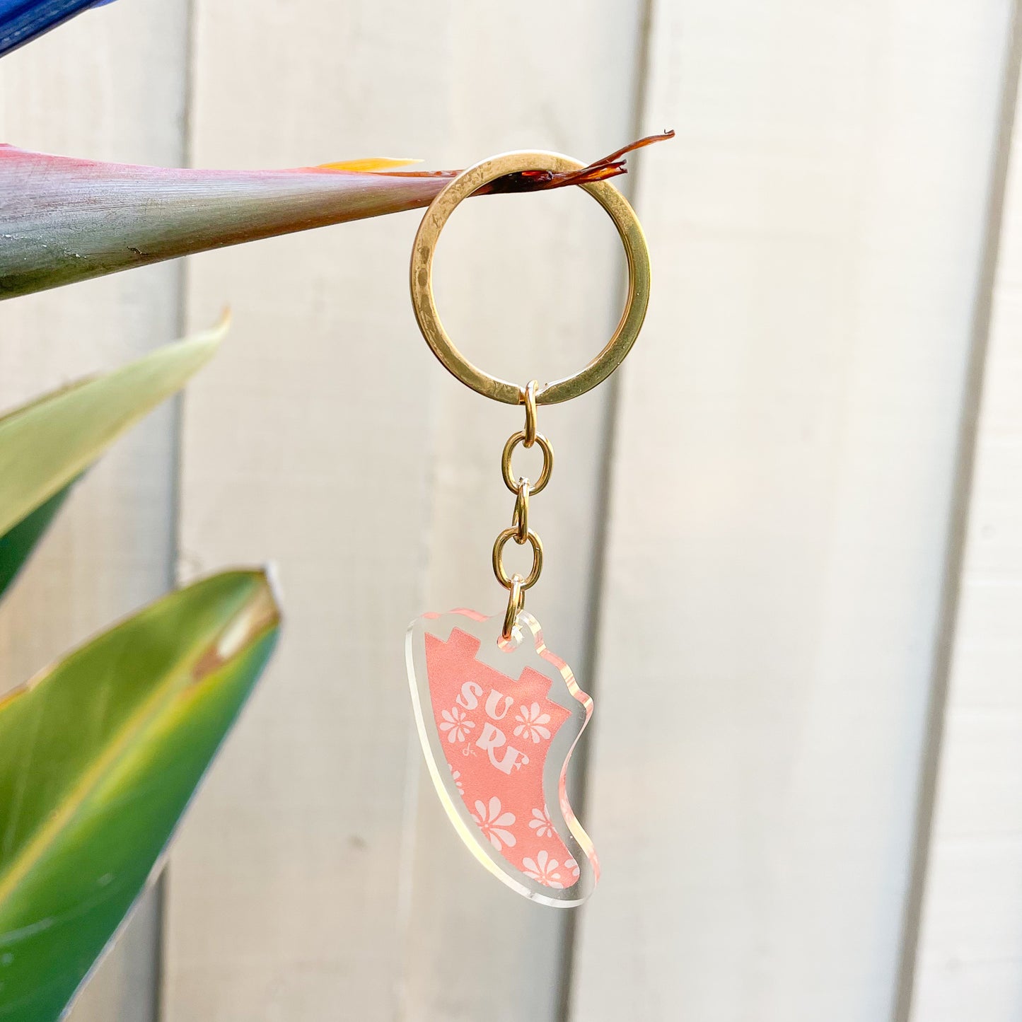 Fin Keychain | Surf Coral Pink