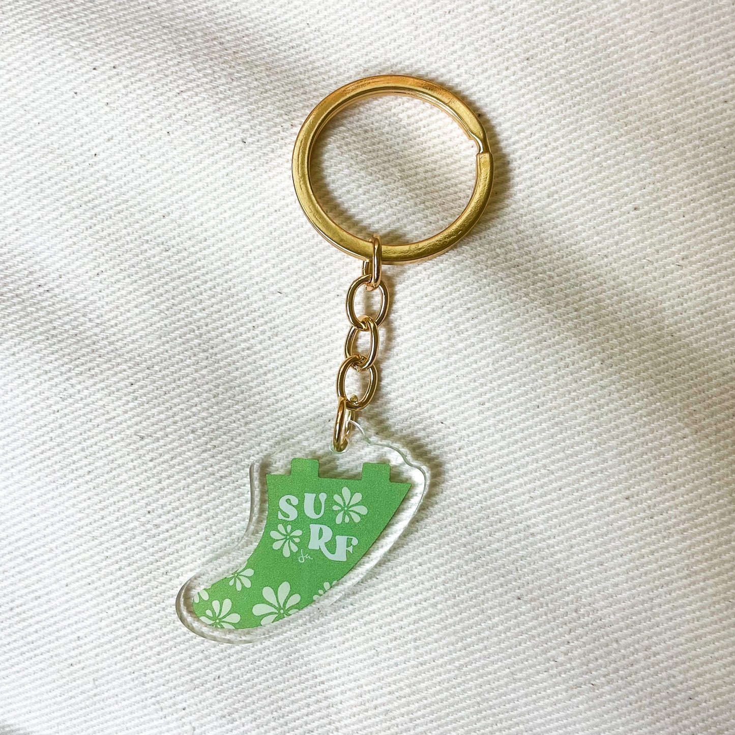 Fin Keychain | Surf Green