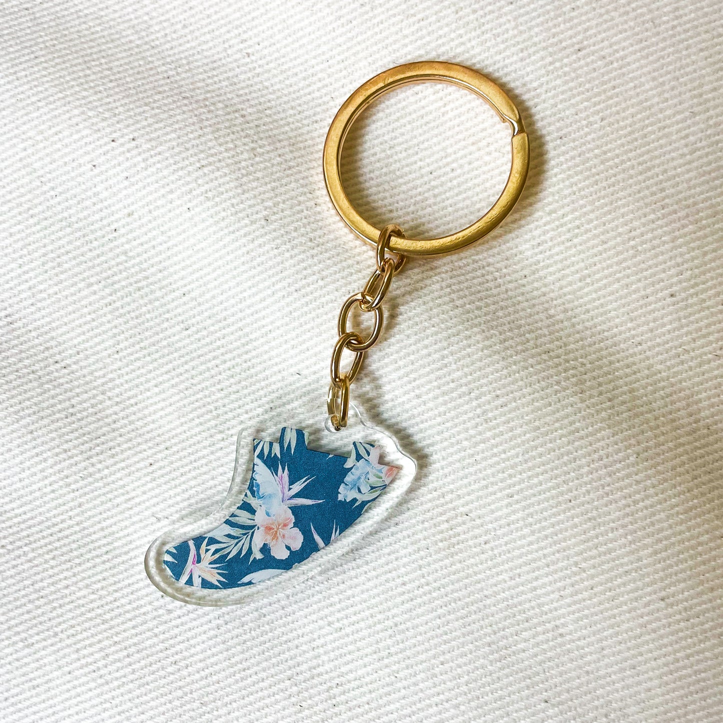 Fin Keychain | Hawaiiana Indigo