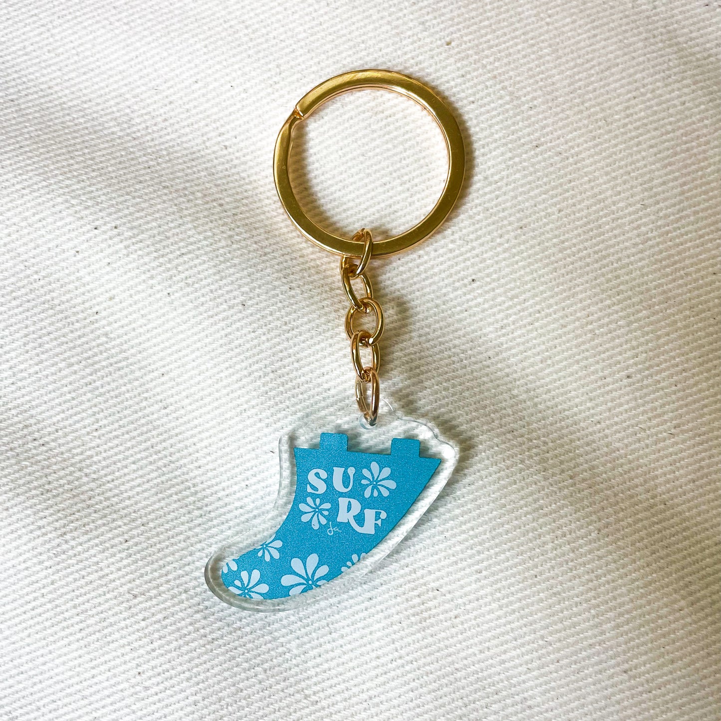 Fin Keychain | Surf Blue