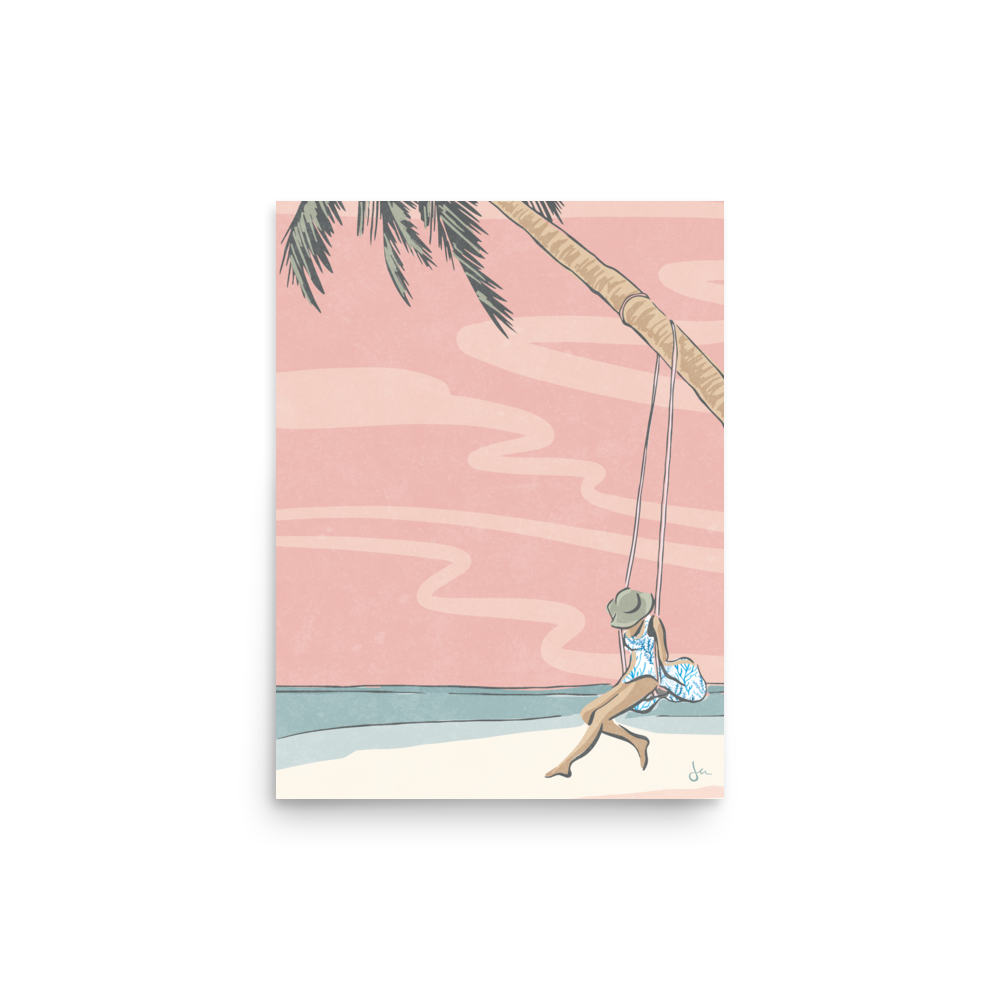 Poster | Swinging in Fiji | Coral