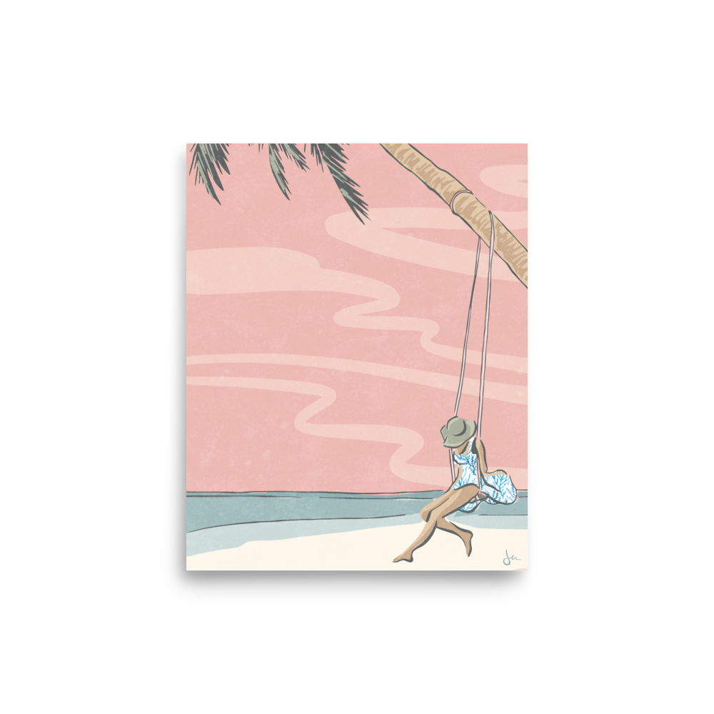 Poster | Swinging in Fiji | Coral