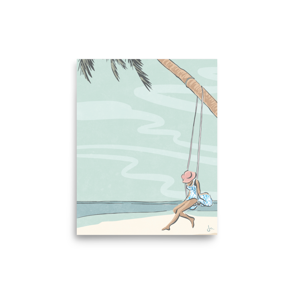 Poster | Swinging in Fiji | Coral