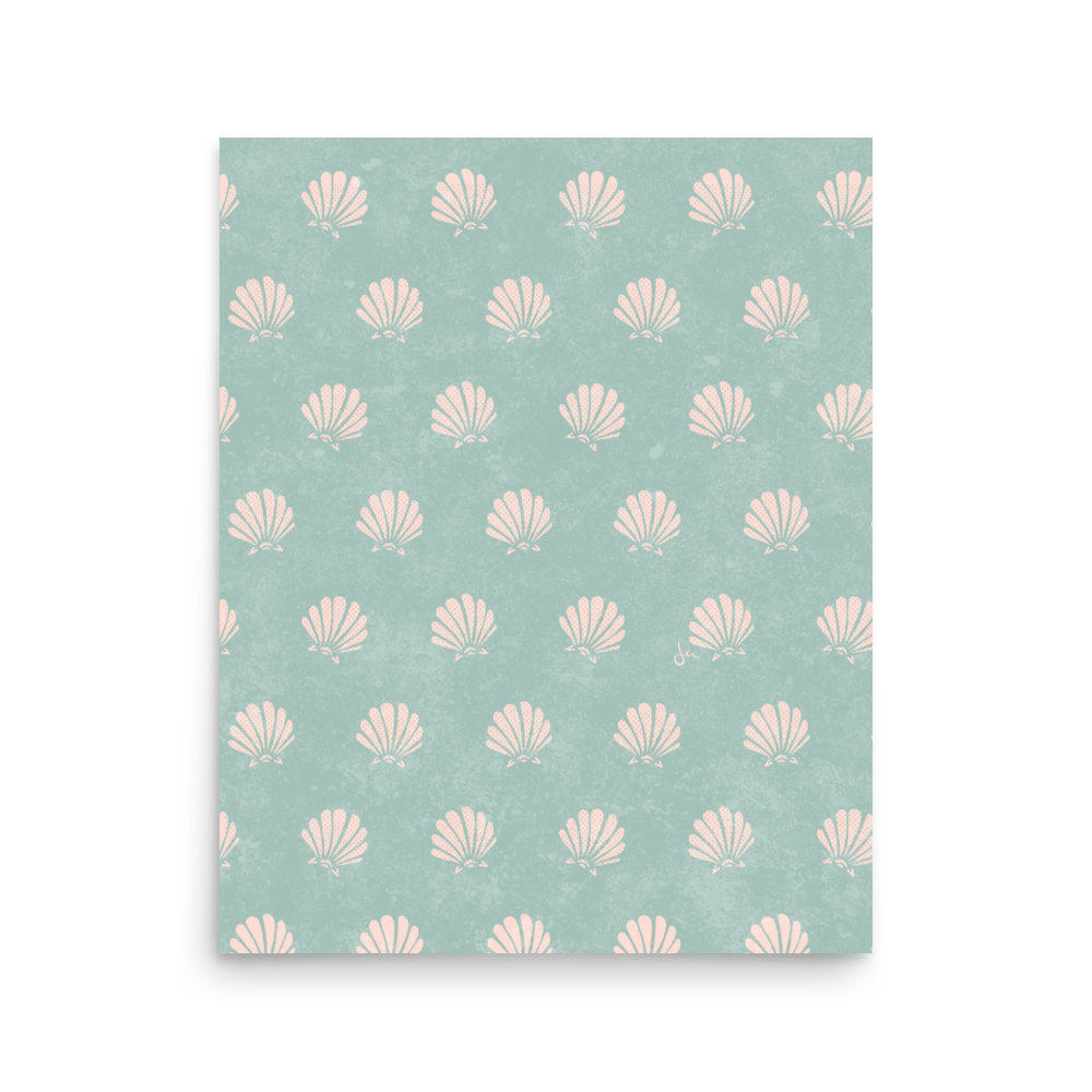 Poster | TEQUILA SUNRISE SHELL | SEAFOAM