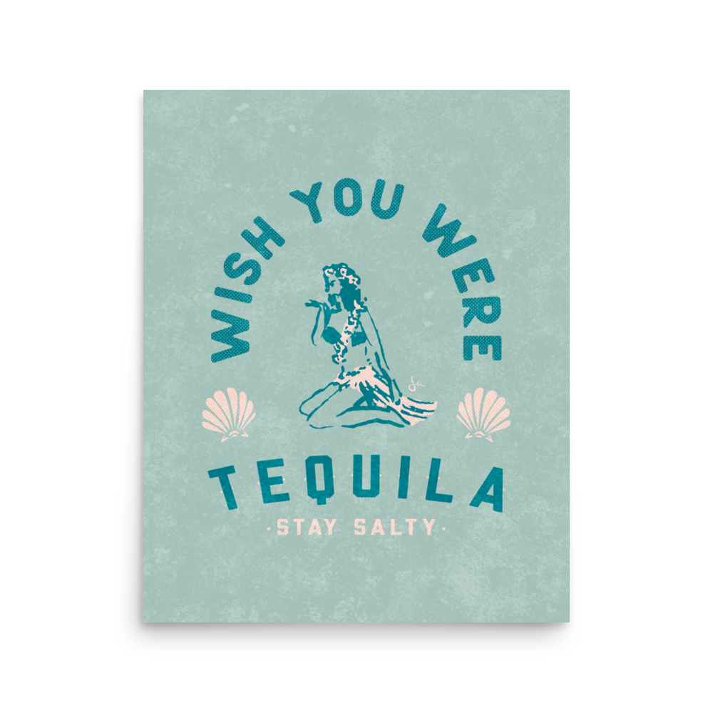 Poster | Hula Tequila | Seafoam