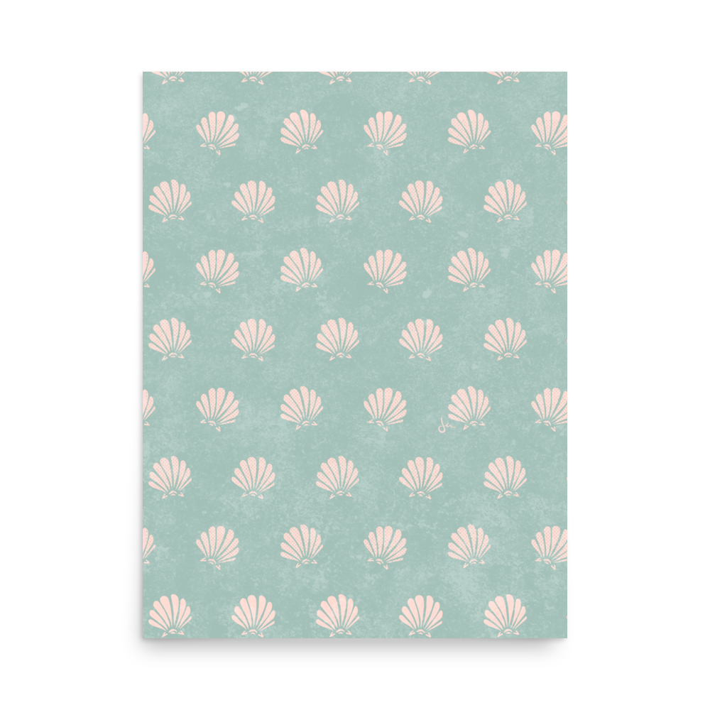 Poster | TEQUILA SUNRISE SHELL | SEAFOAM