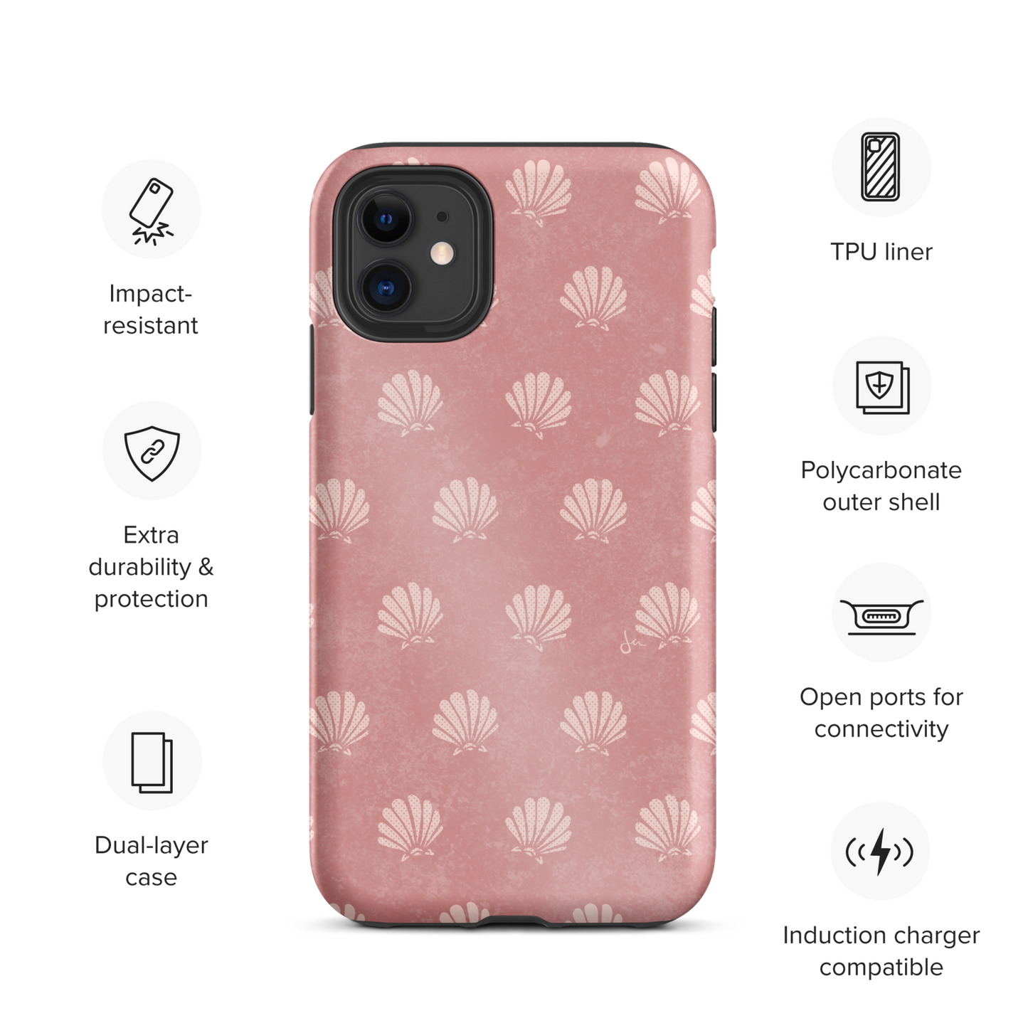 Tough iPhone Case | Tequila Sunrise Shell - Sunburn