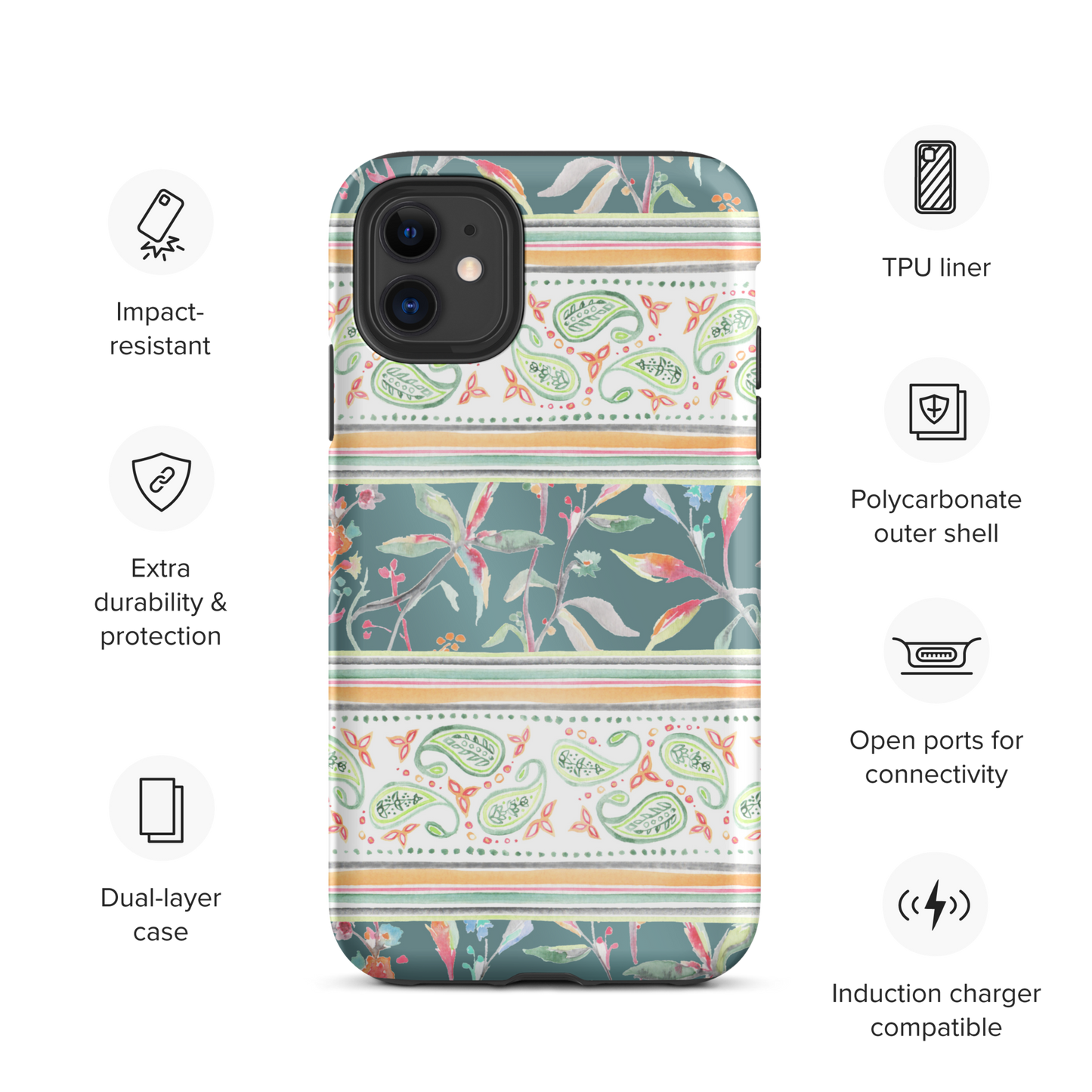 Tough iPhone Case | Ceylon Stripes