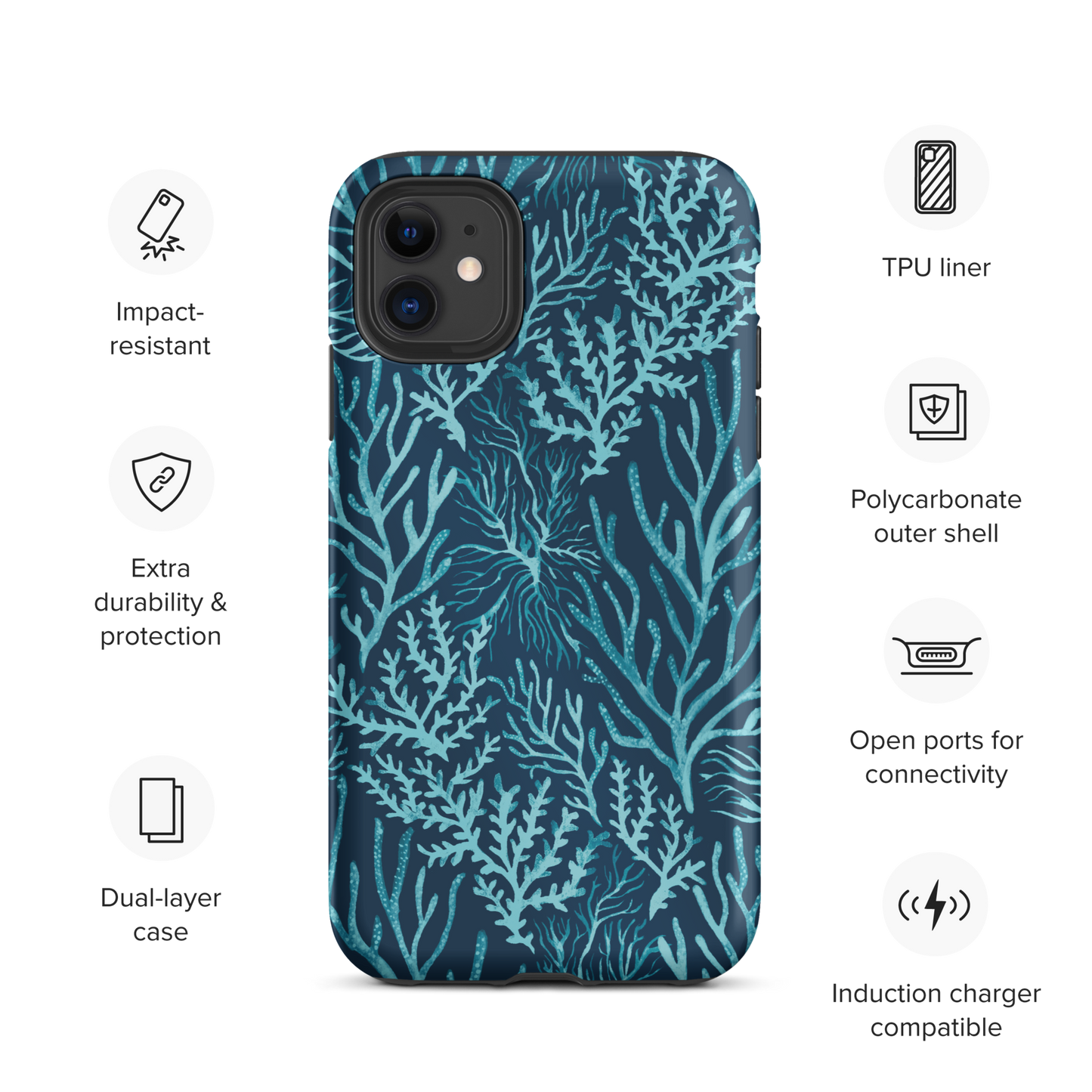 Tough iPhone Case | Deep Sea Coral