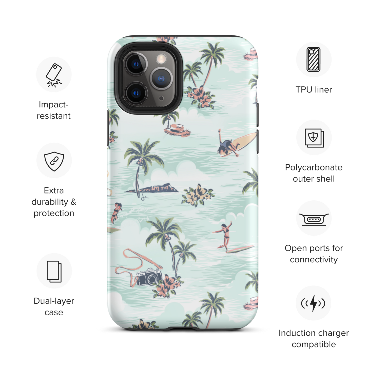 Tough iPhone Case | Surfer Girl Paradise
