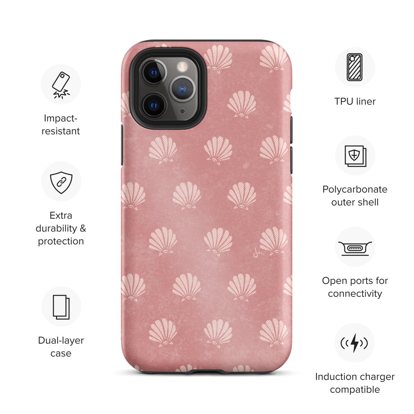 Tough iPhone Case | Tequila Sunrise Shell - Sunburn