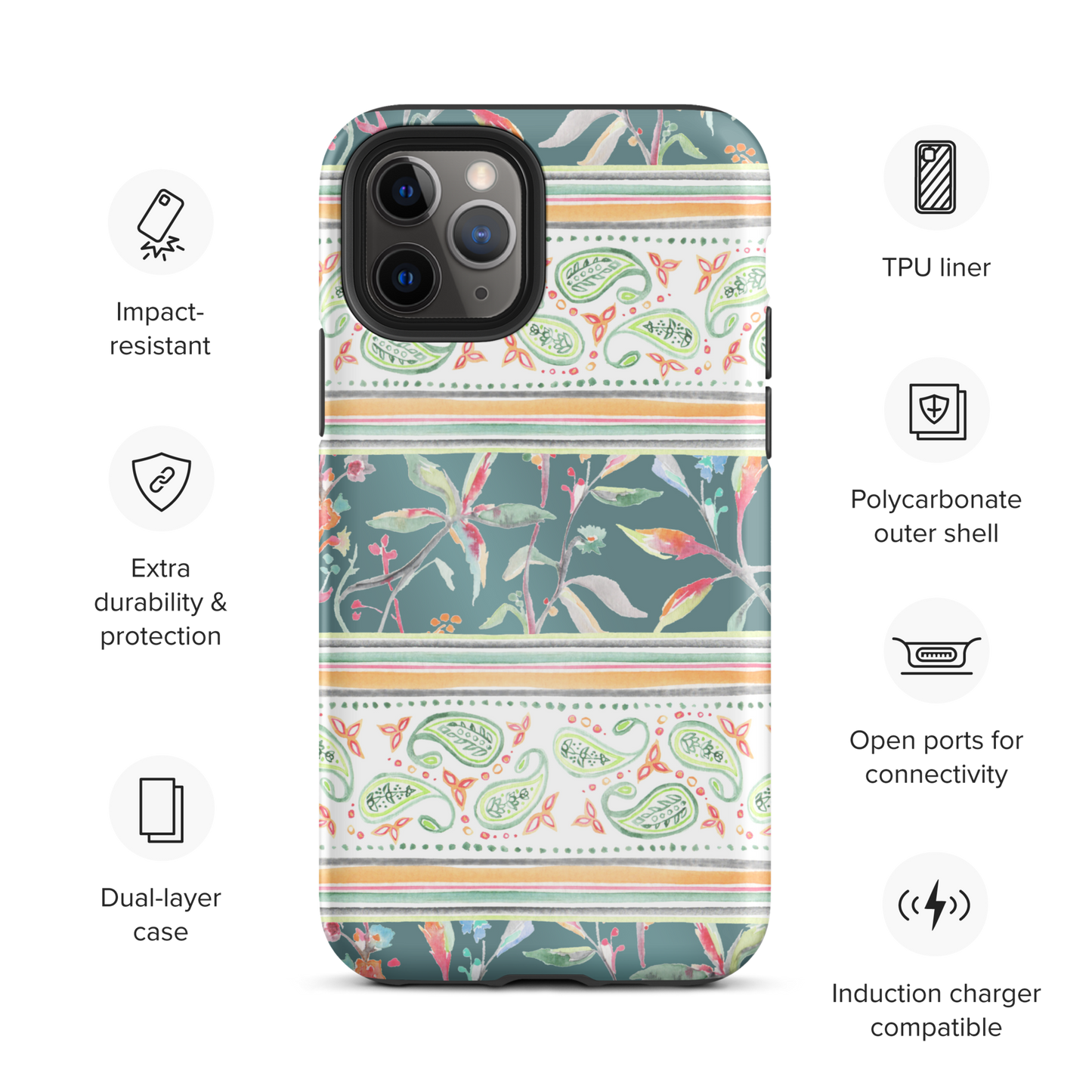 Tough iPhone Case | Ceylon Stripes