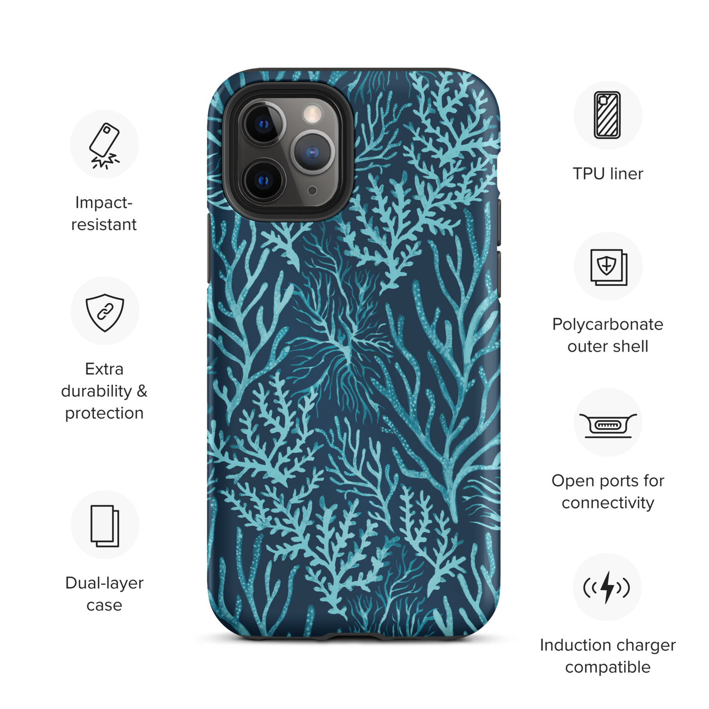 Tough iPhone Case | Deep Sea Coral