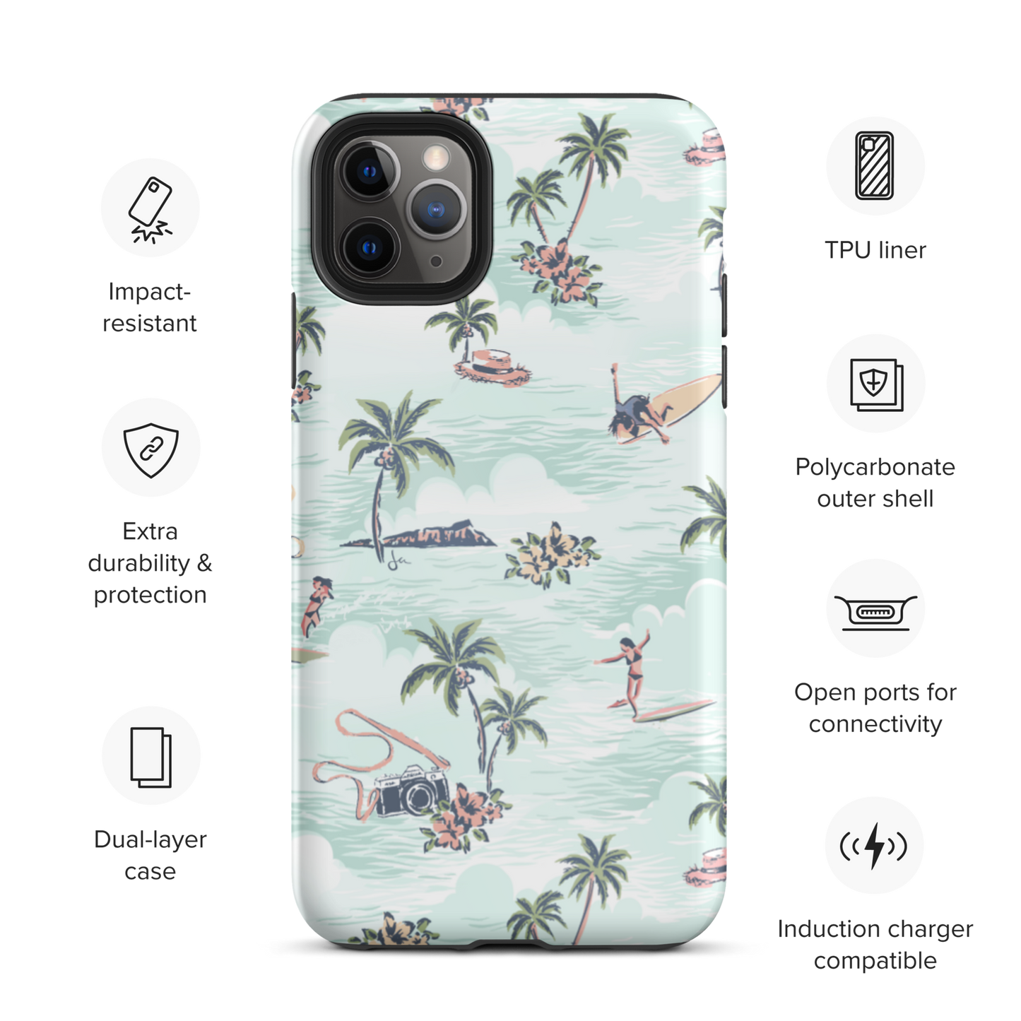 Tough iPhone Case | Surfer Girl Paradise