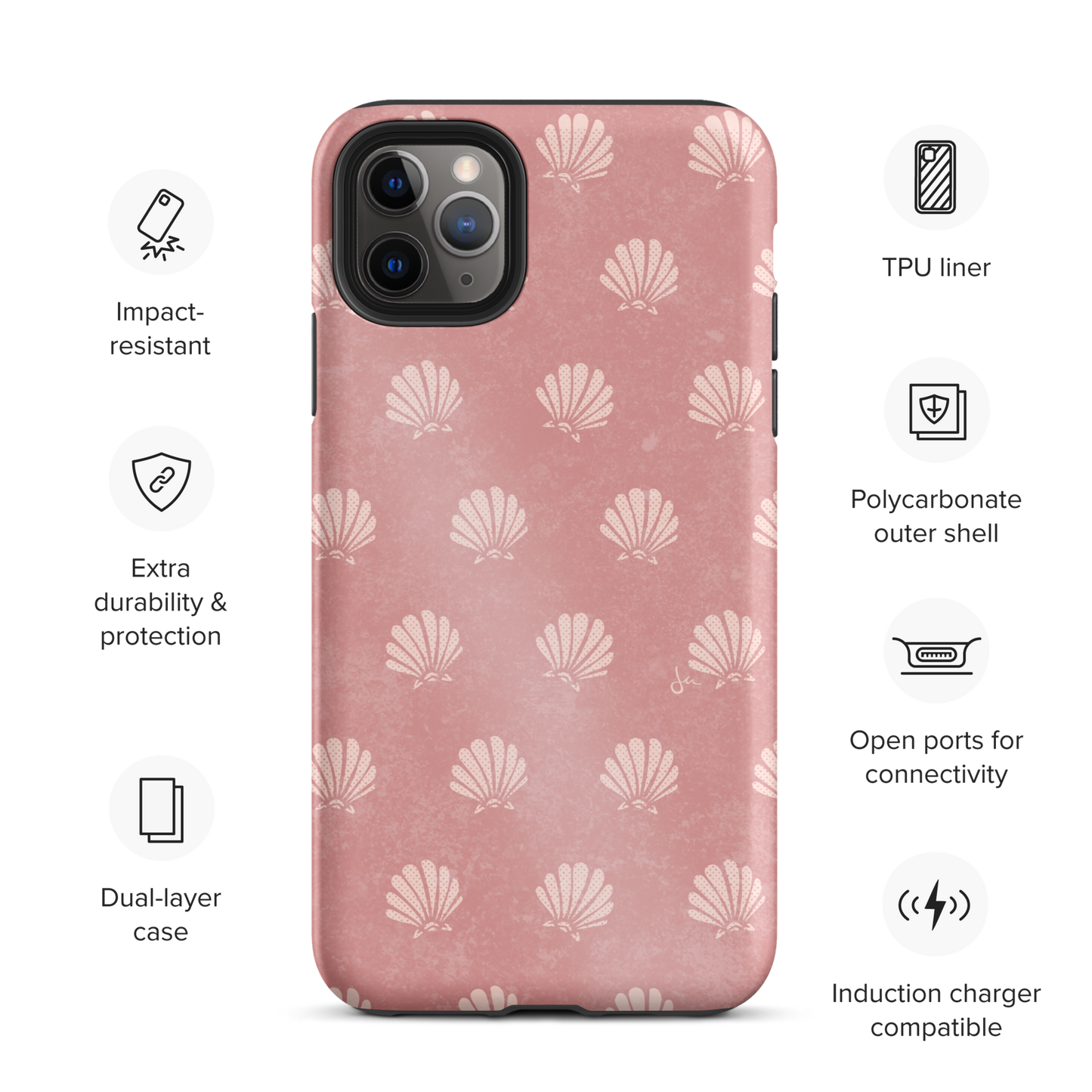 Tough iPhone Case | Tequila Sunrise Shell - Sunburn