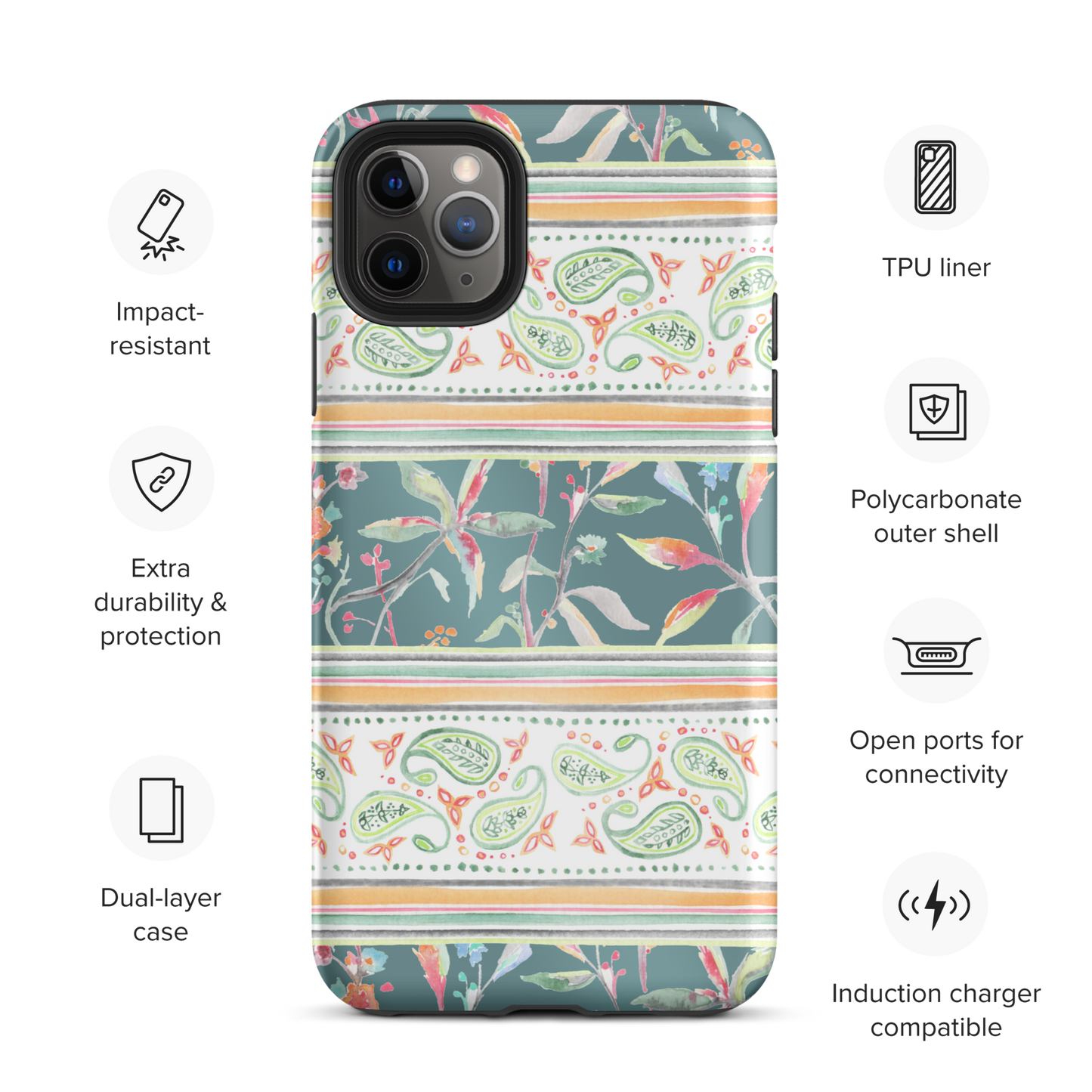 Tough iPhone Case | Ceylon Stripes