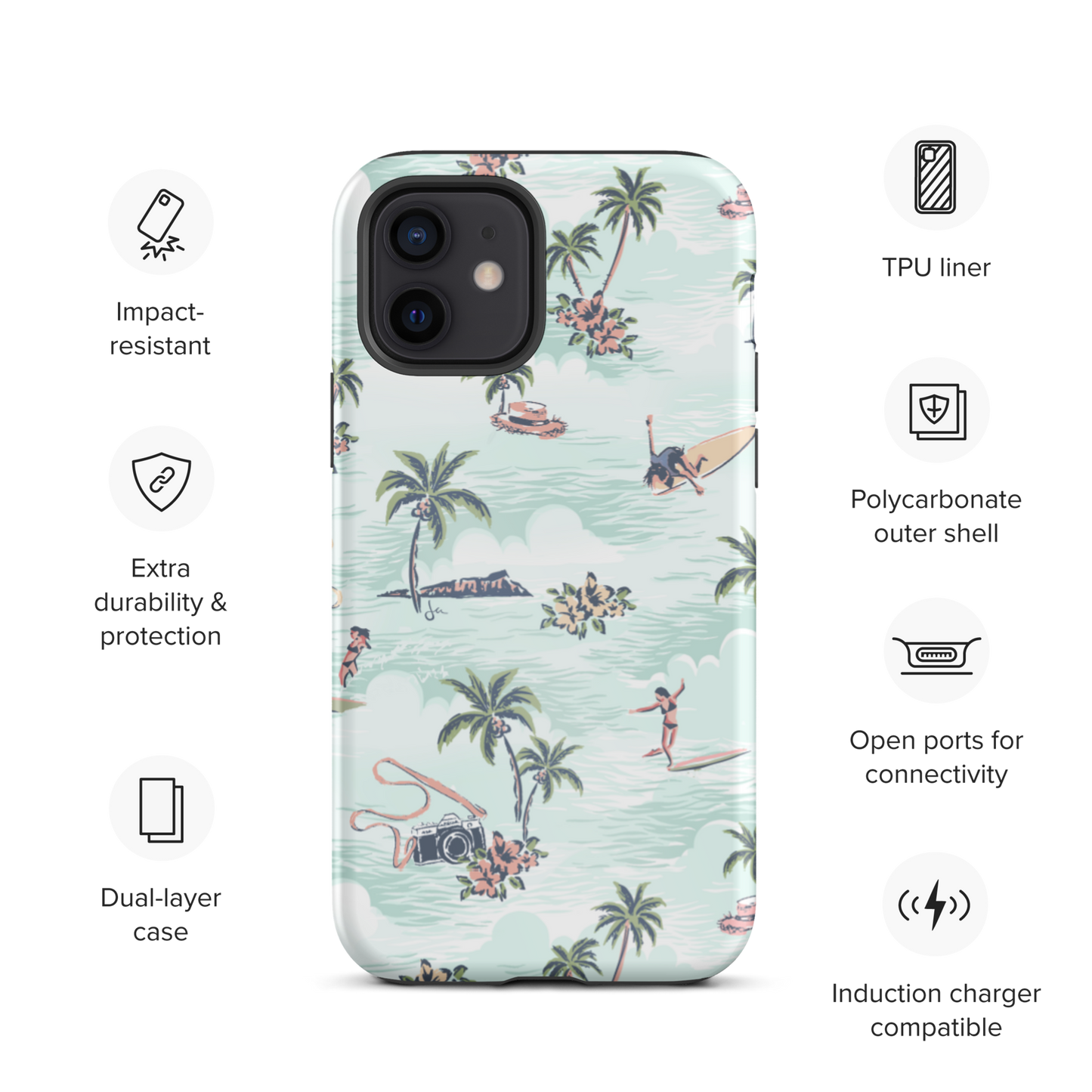 Tough iPhone Case | Surfer Girl Paradise