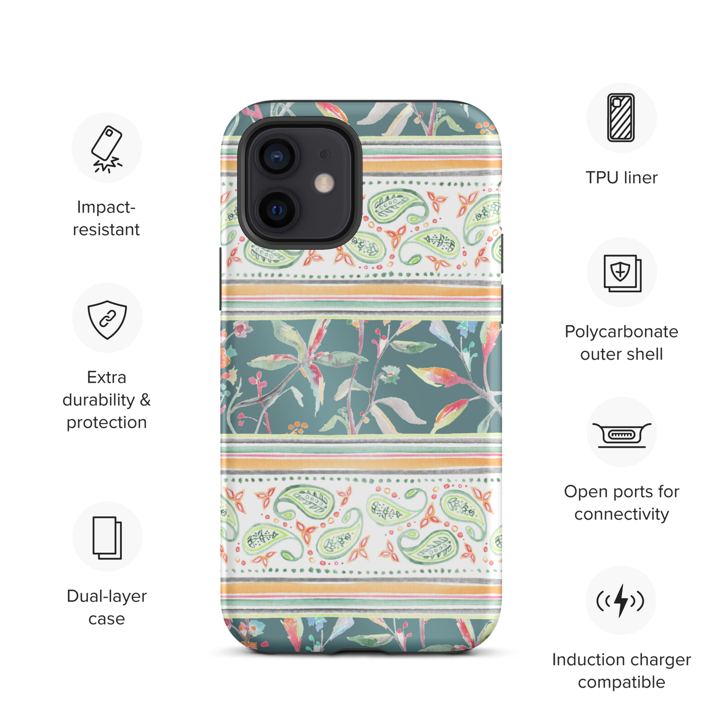 Tough iPhone Case | Ceylon Stripes
