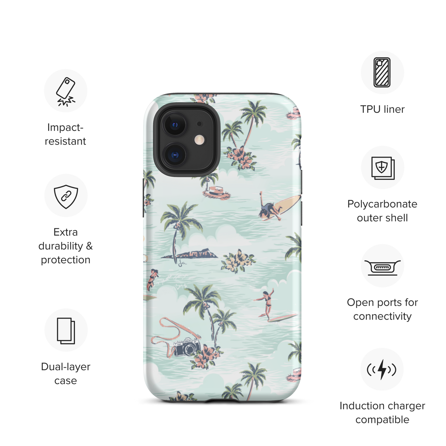 Tough iPhone Case | Surfer Girl Paradise