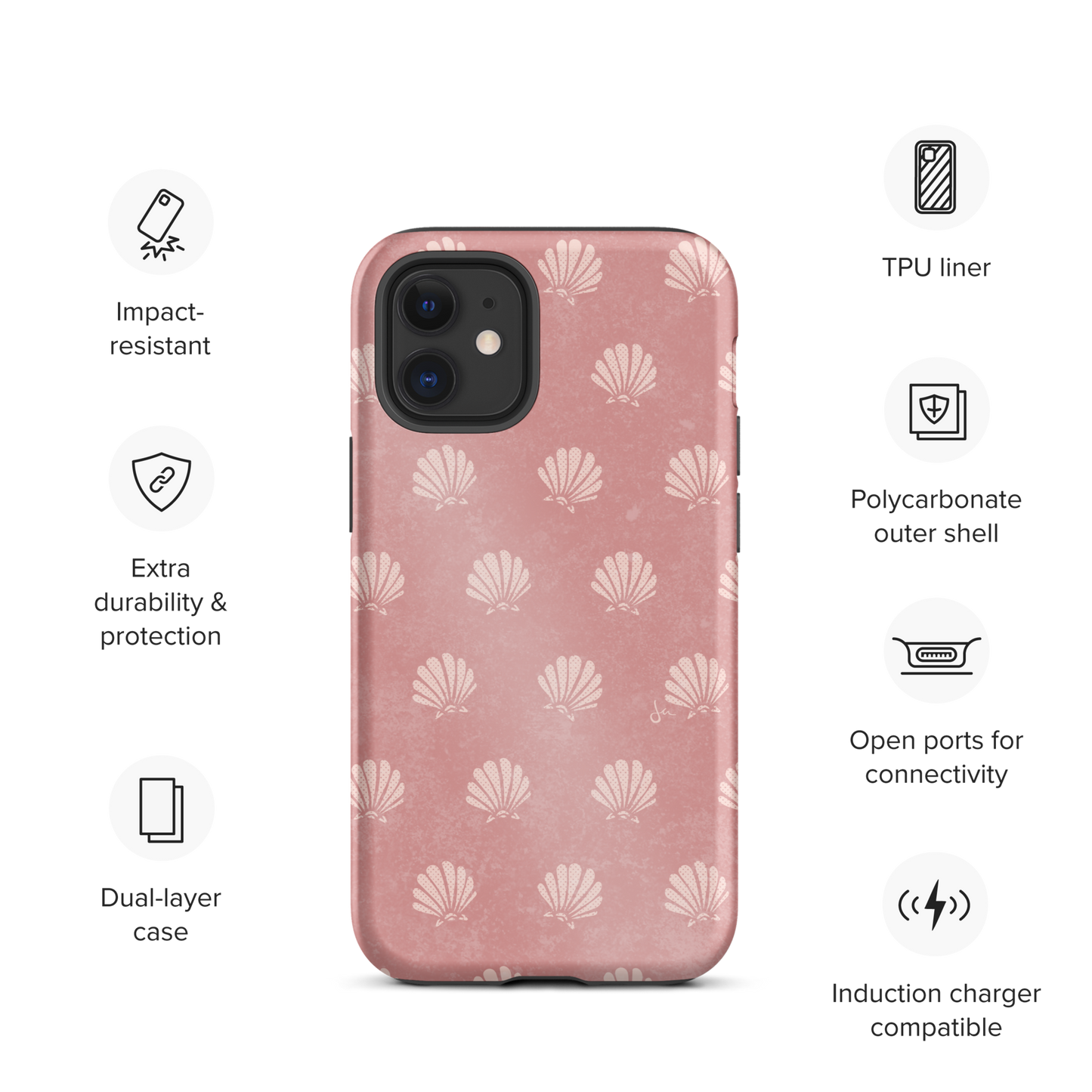 Tough iPhone Case | Tequila Sunrise Shell - Sunburn