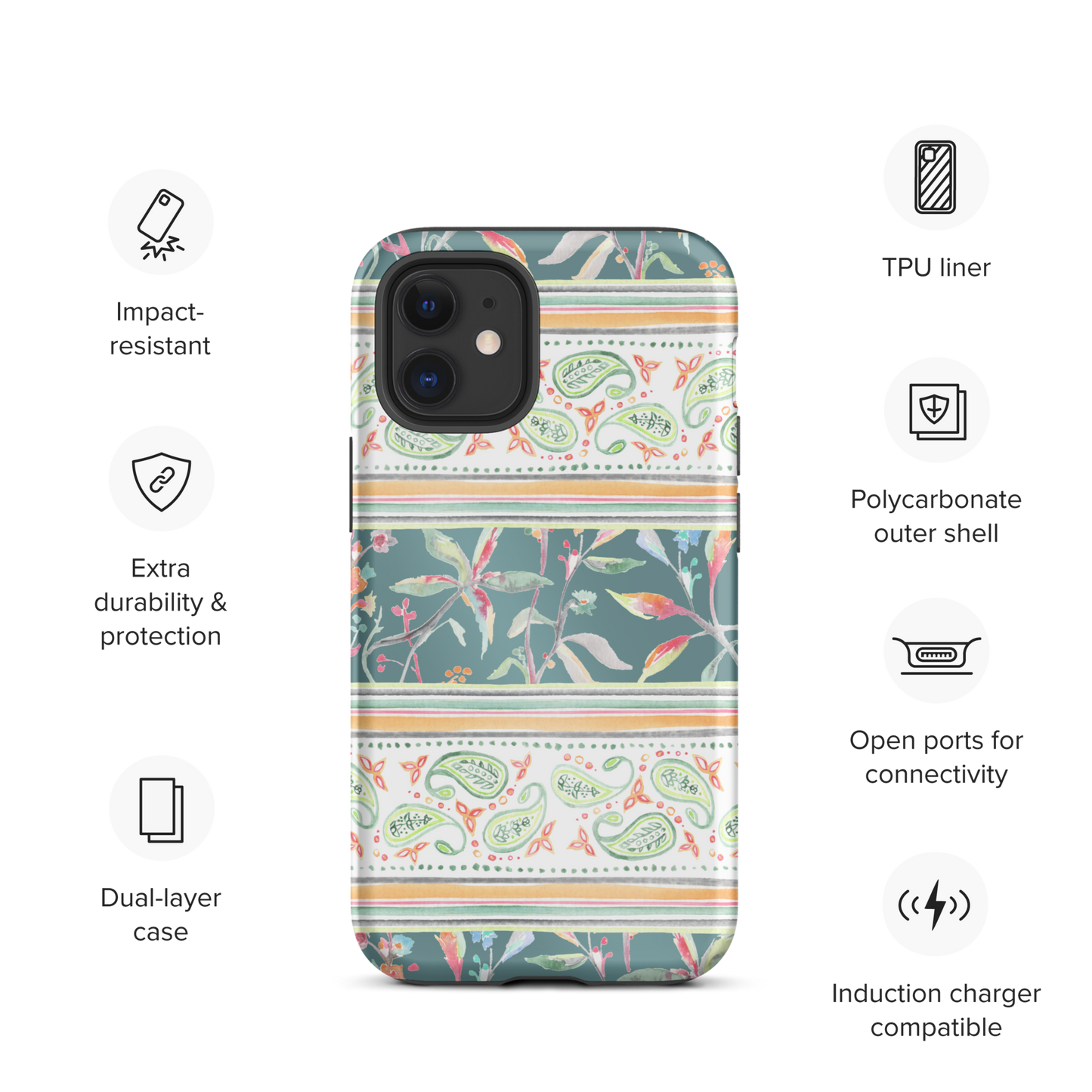 Tough iPhone Case | Ceylon Stripes