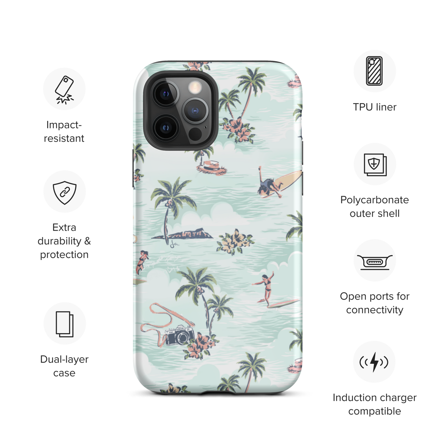 Tough iPhone Case | Surfer Girl Paradise