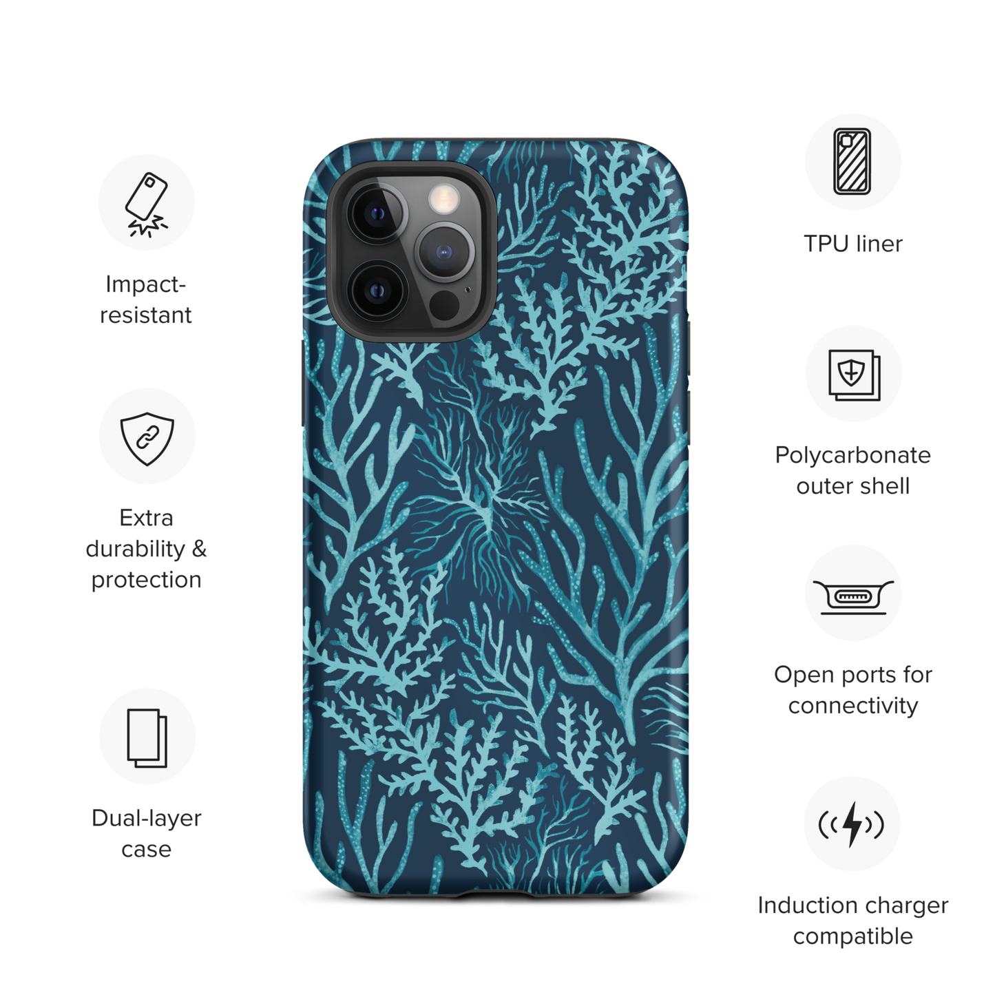 Tough iPhone Case | Deep Sea Coral
