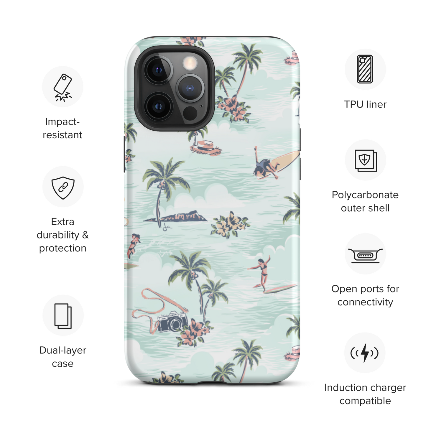 Tough iPhone Case | Surfer Girl Paradise