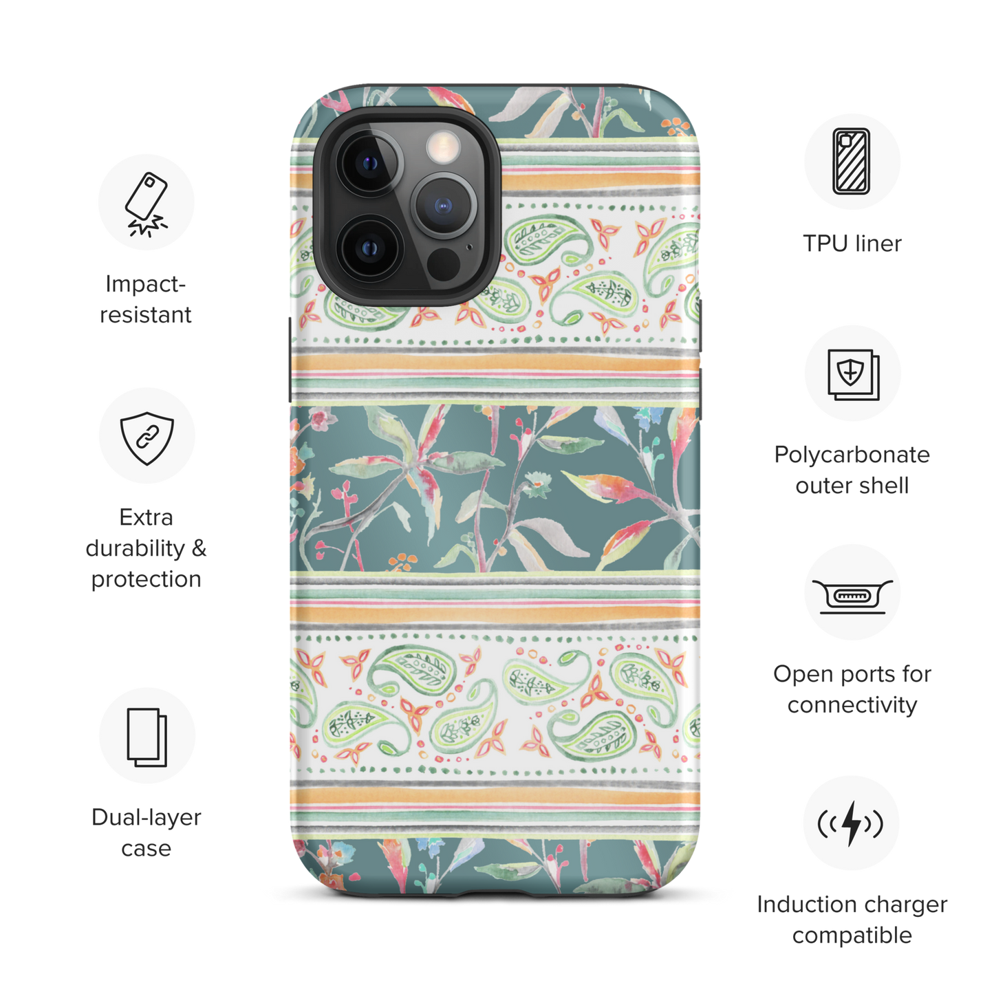 Tough iPhone Case | Ceylon Stripes
