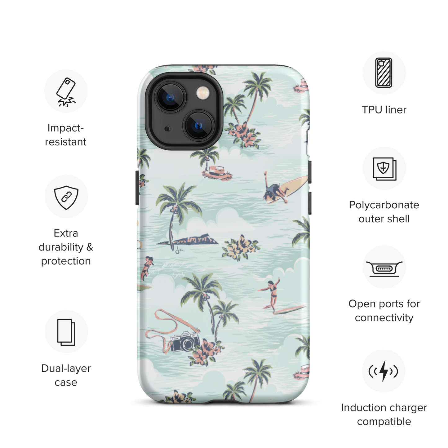 Tough iPhone Case | Surfer Girl Paradise