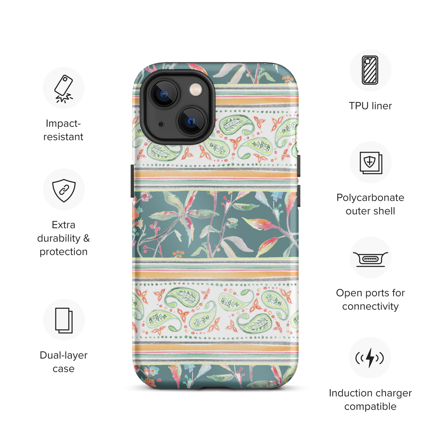 Tough iPhone Case | Ceylon Stripes