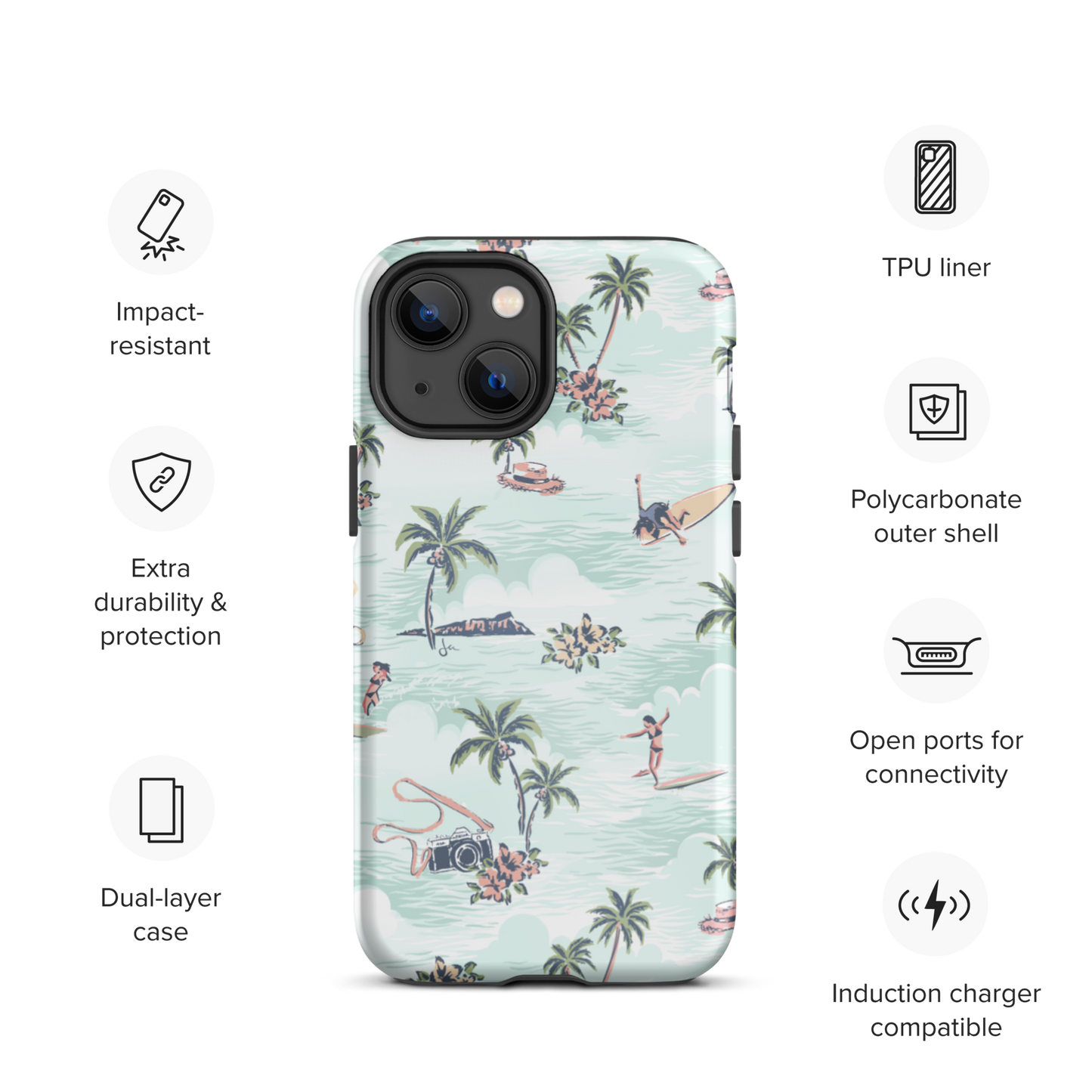 Tough iPhone Case | Surfer Girl Paradise