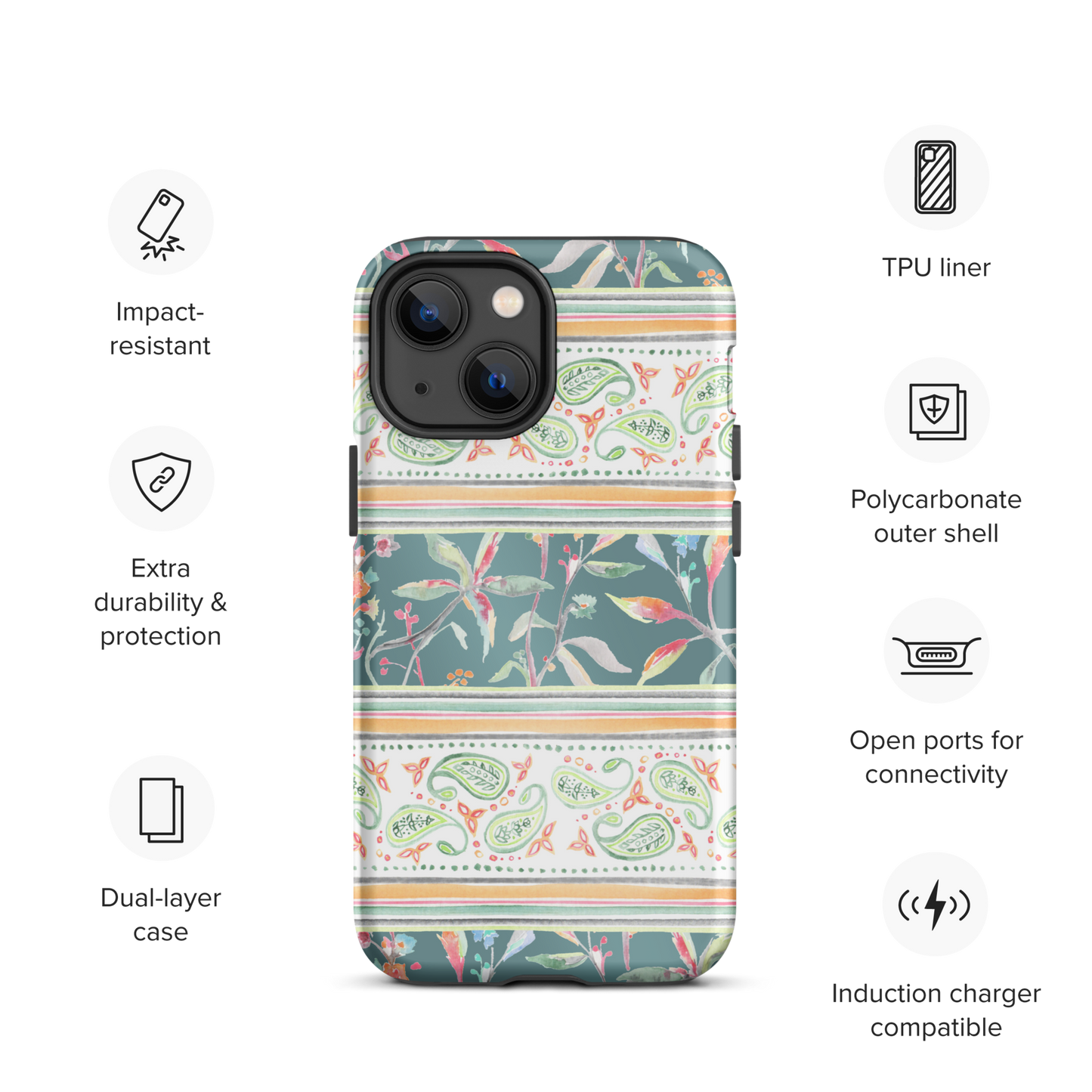 Tough iPhone Case | Ceylon Stripes