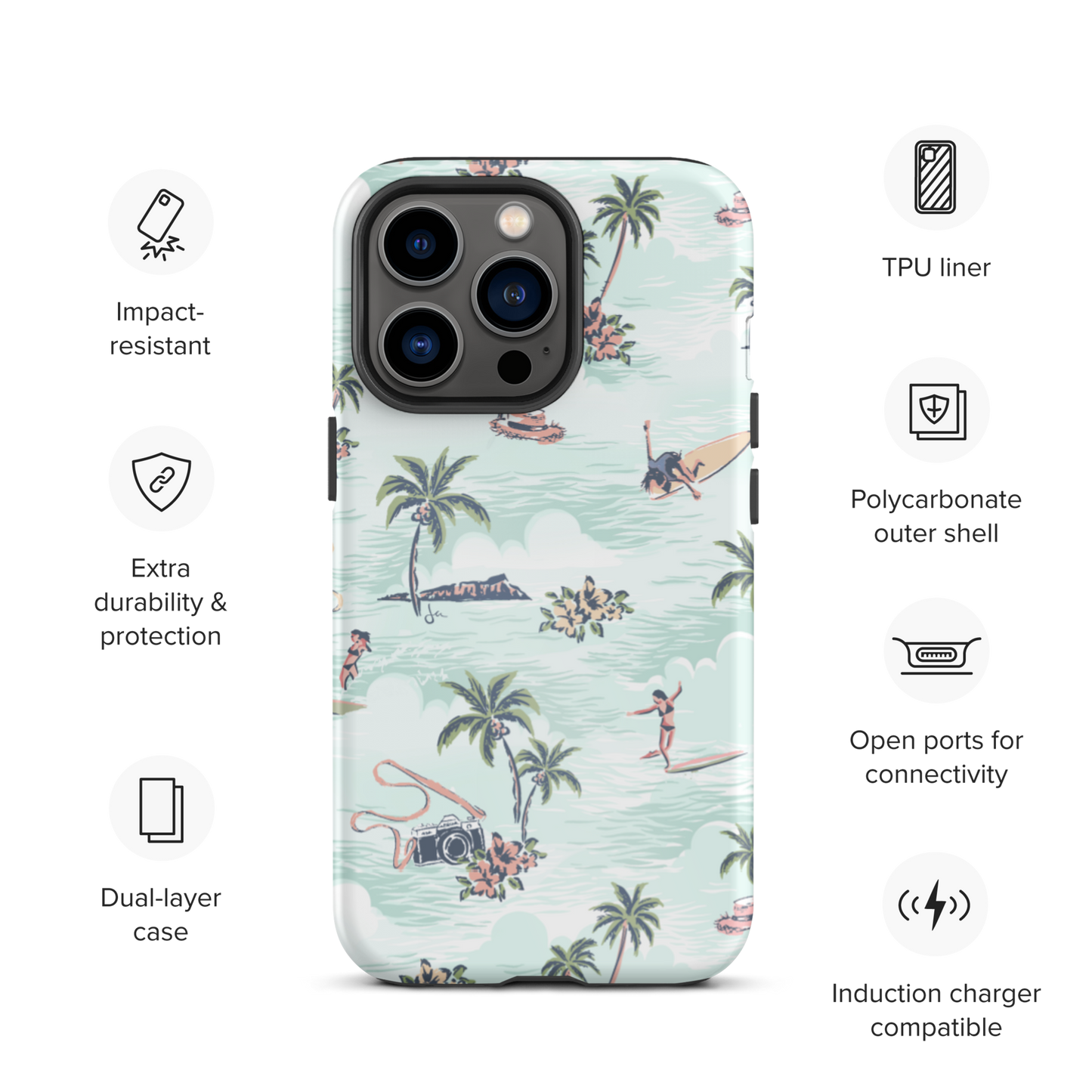 Tough iPhone Case | Surfer Girl Paradise