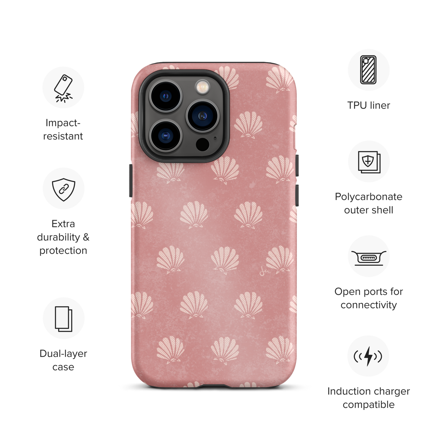 Tough iPhone Case | Tequila Sunrise Shell - Sunburn