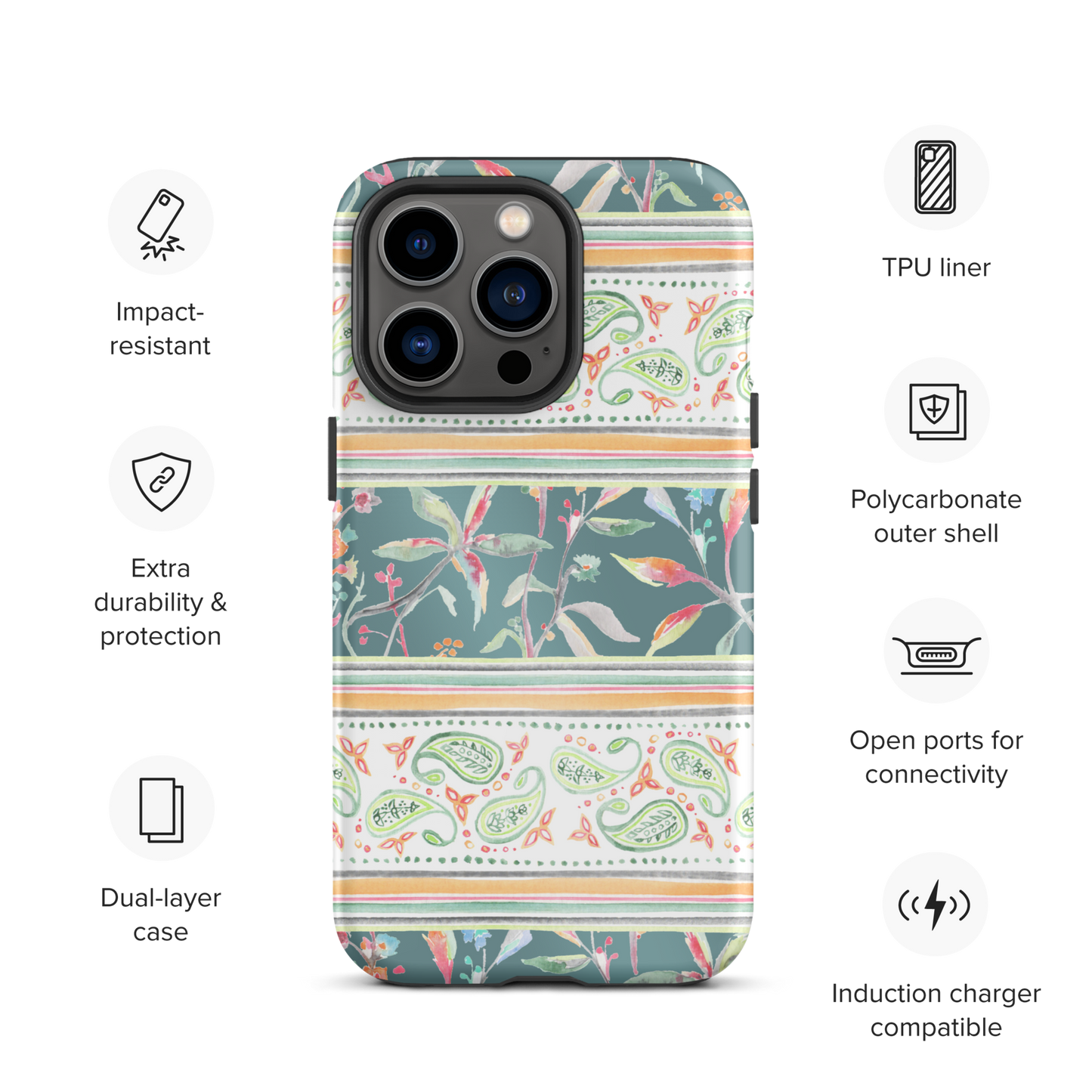Tough iPhone Case | Ceylon Stripes