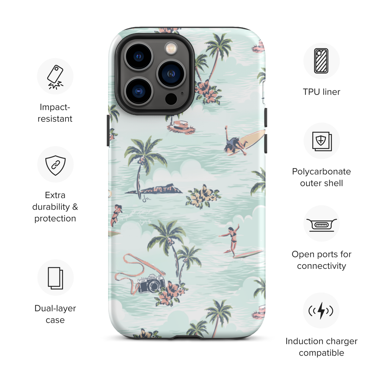 Tough iPhone Case | Surfer Girl Paradise