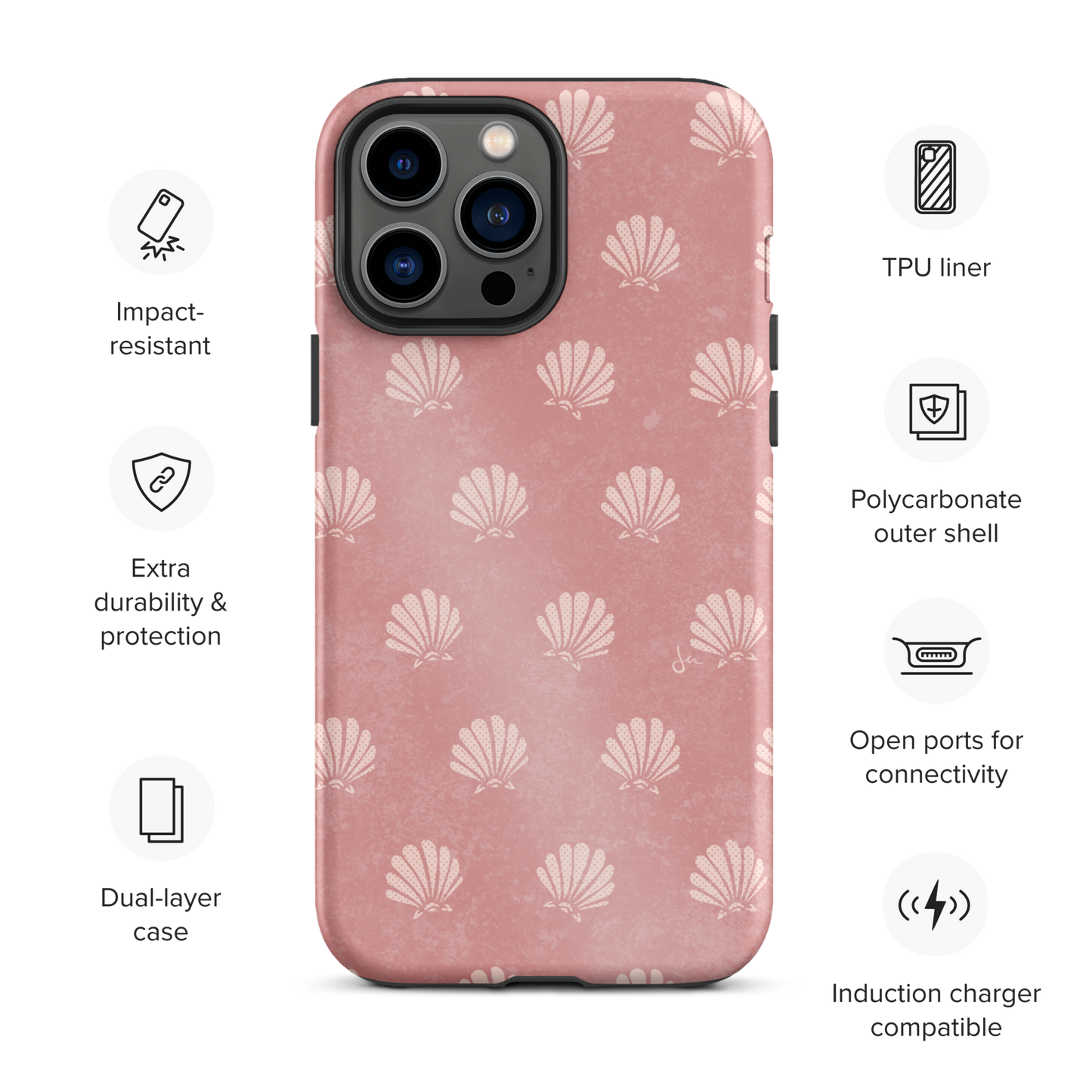 Tough iPhone Case | Tequila Sunrise Shell - Sunburn