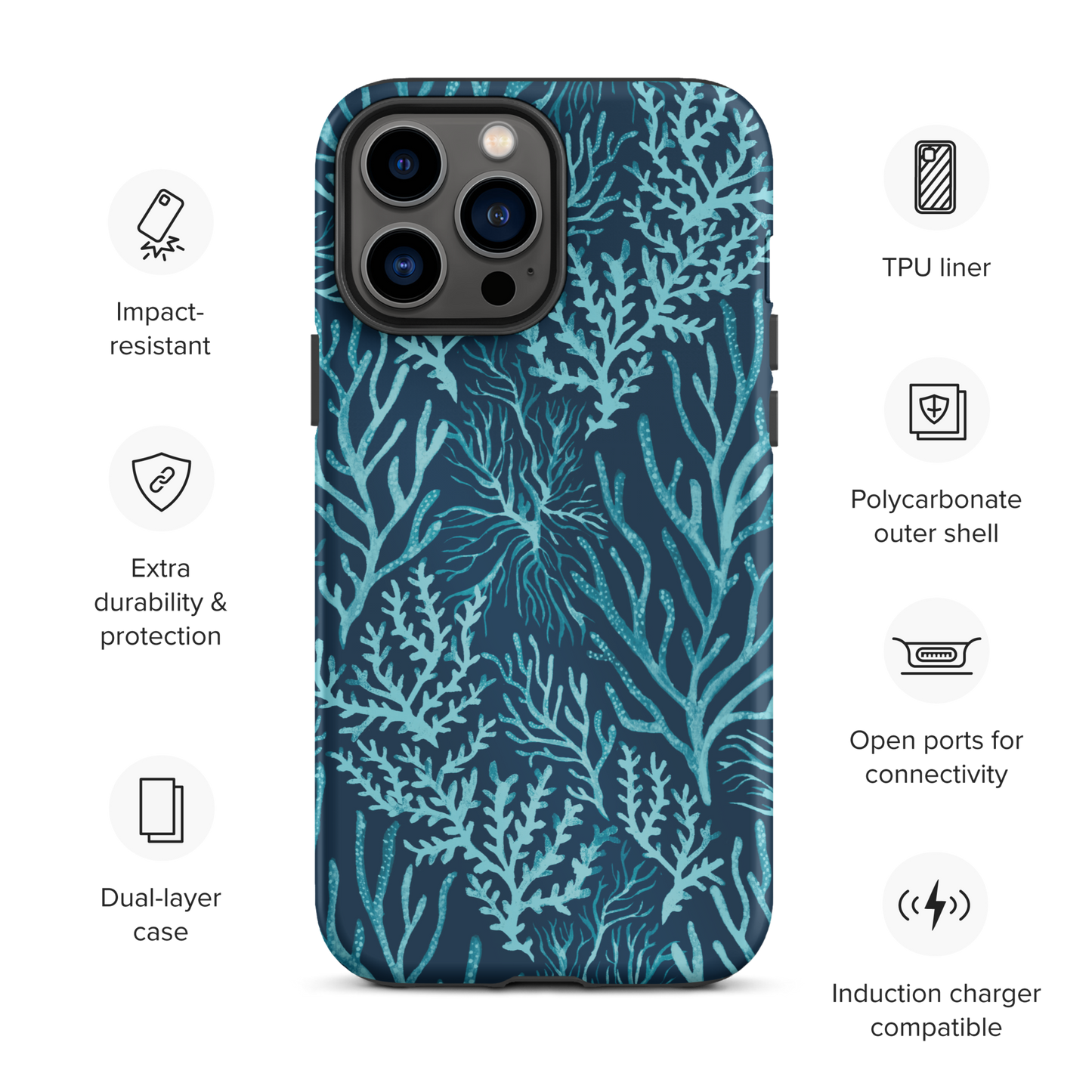 Tough iPhone Case | Deep Sea Coral