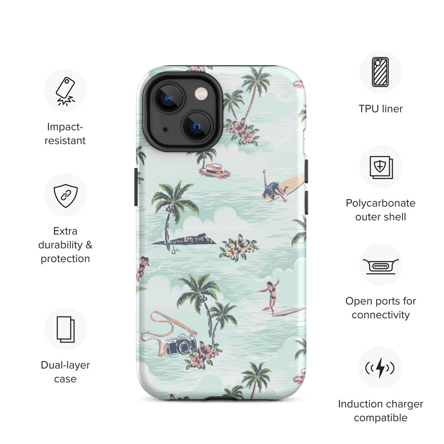 Tough iPhone Case | Surfer Girl Paradise