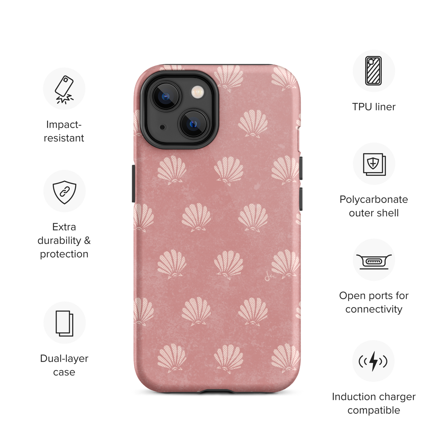 Tough iPhone Case | Tequila Sunrise Shell - Sunburn