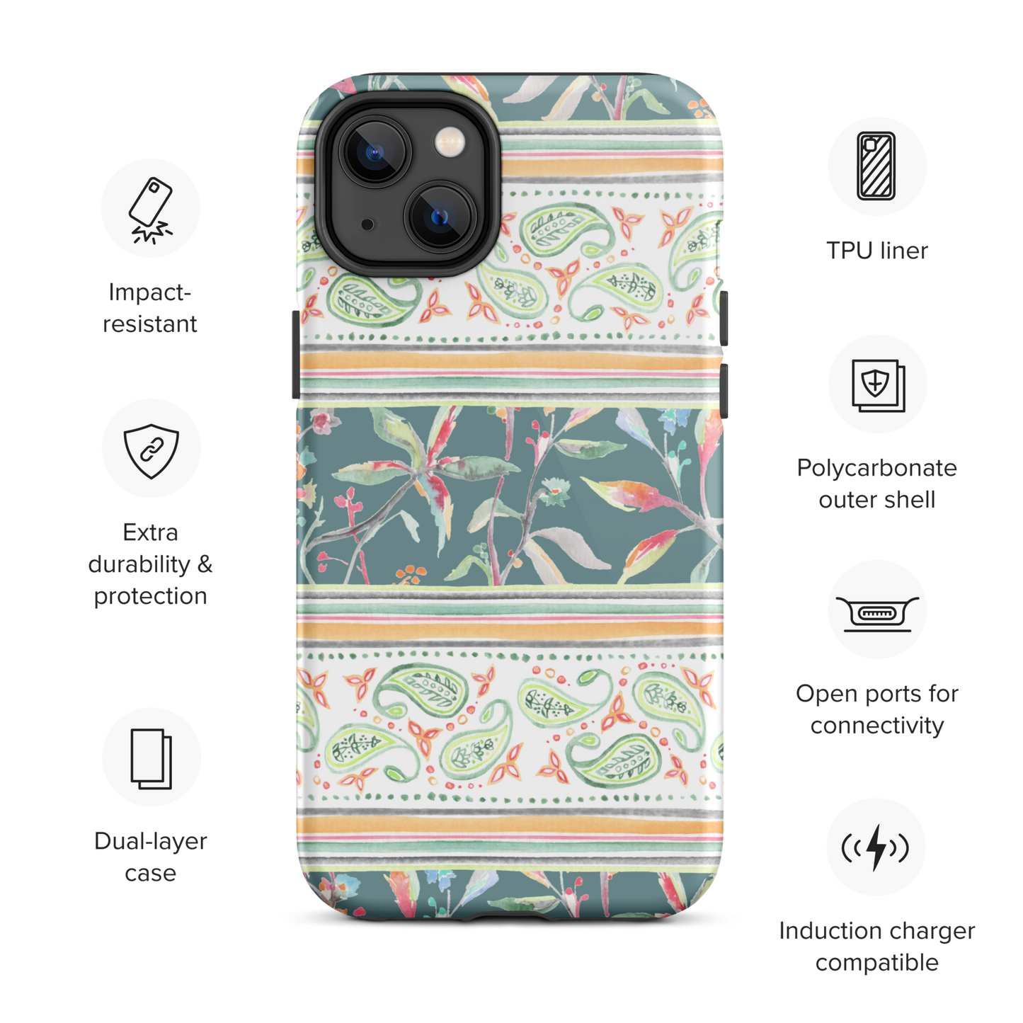 Tough iPhone Case | Ceylon Stripes