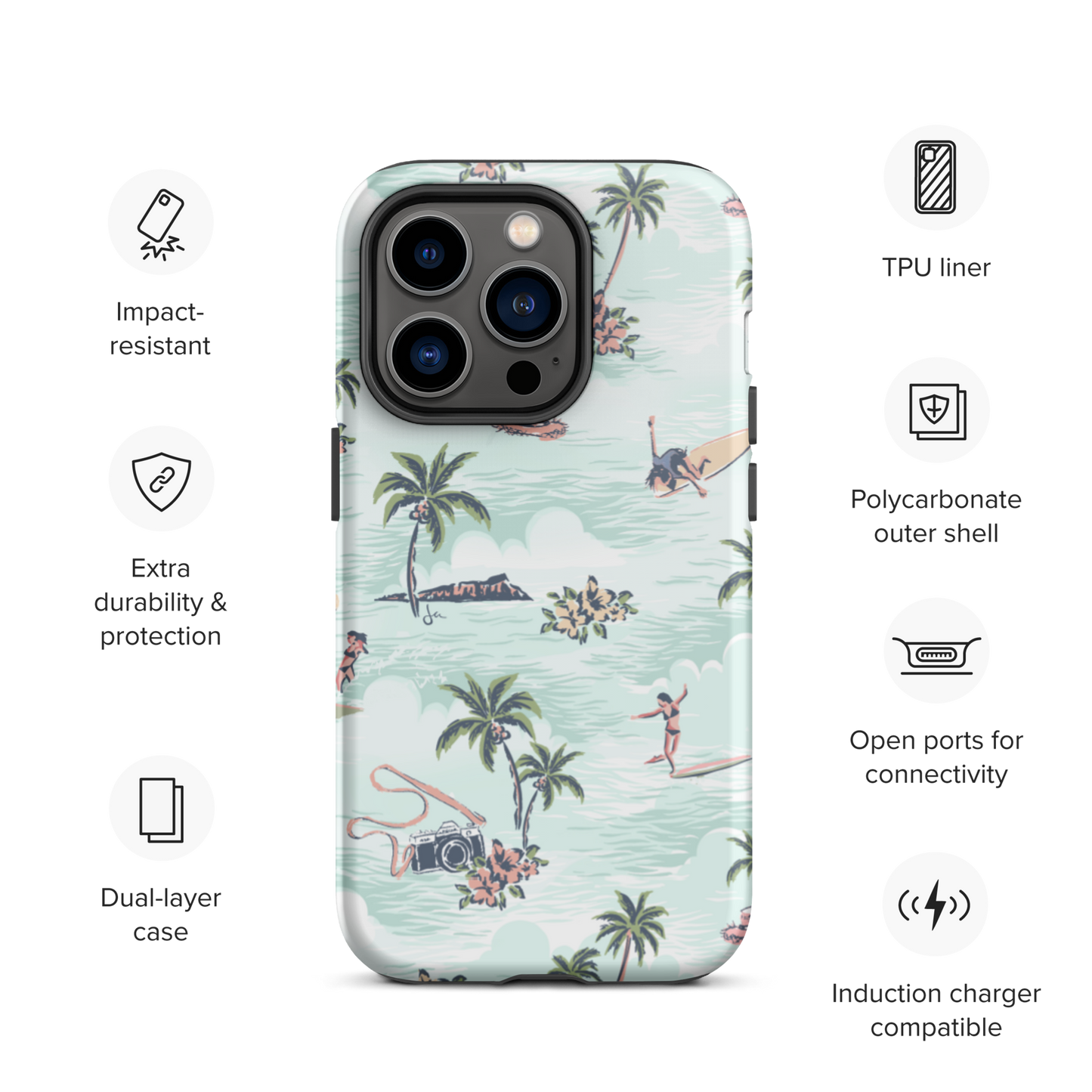 Tough iPhone Case | Surfer Girl Paradise