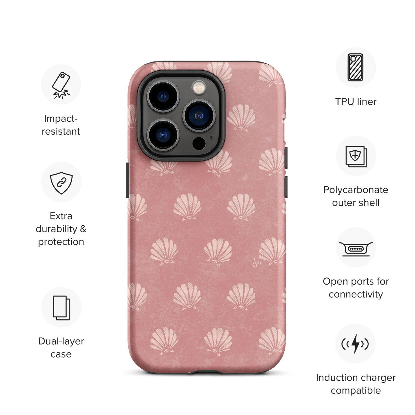 Tough iPhone Case | Tequila Sunrise Shell - Sunburn