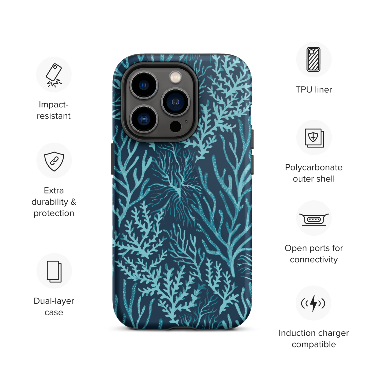 Tough iPhone Case | Deep Sea Coral
