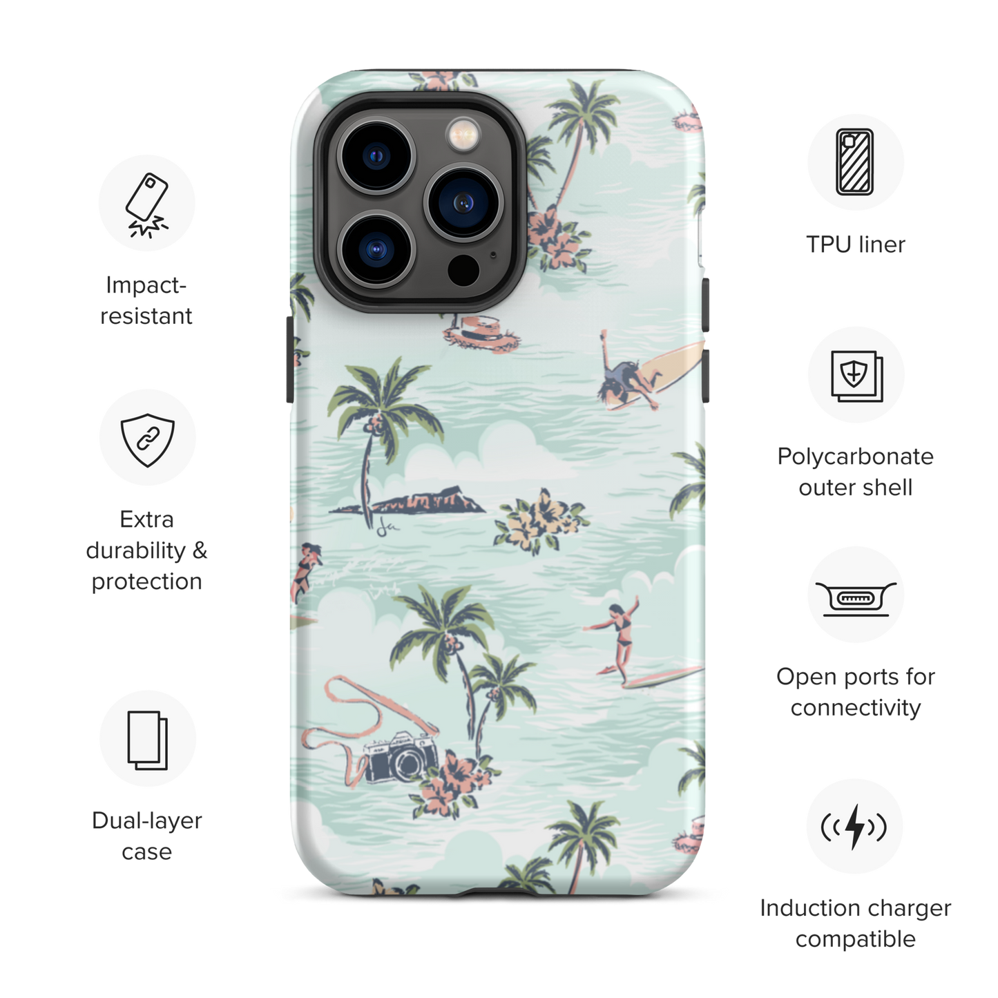Tough iPhone Case | Surfer Girl Paradise