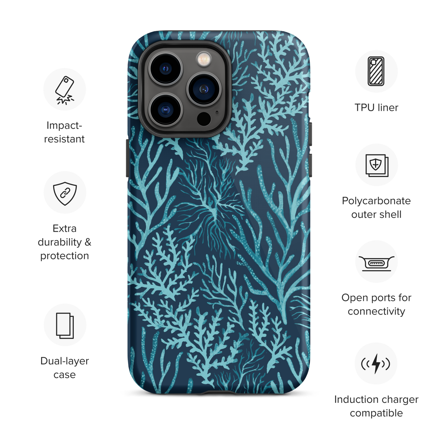 Tough iPhone Case | Deep Sea Coral