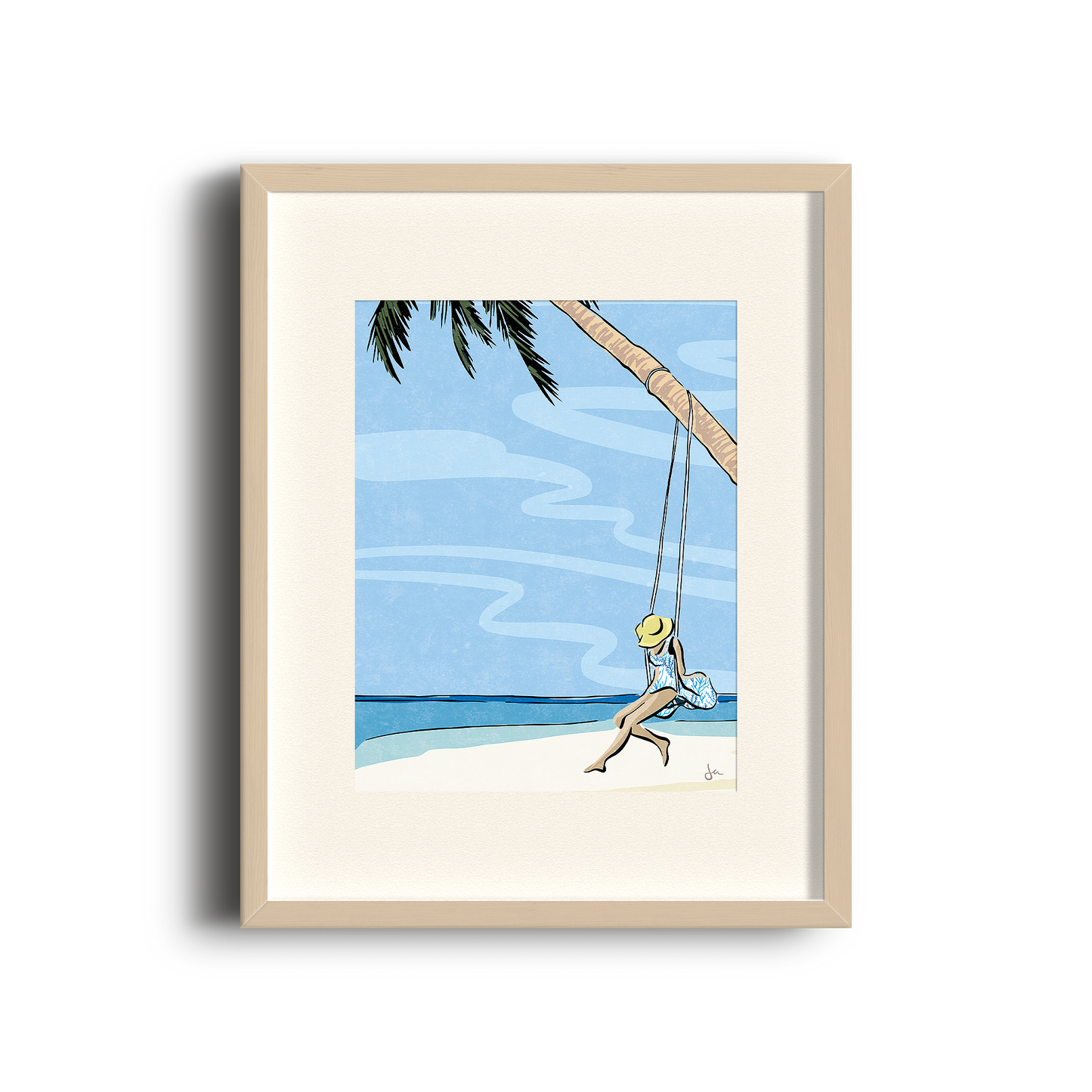 Poster | Swinging in Fiji | Seafoam
