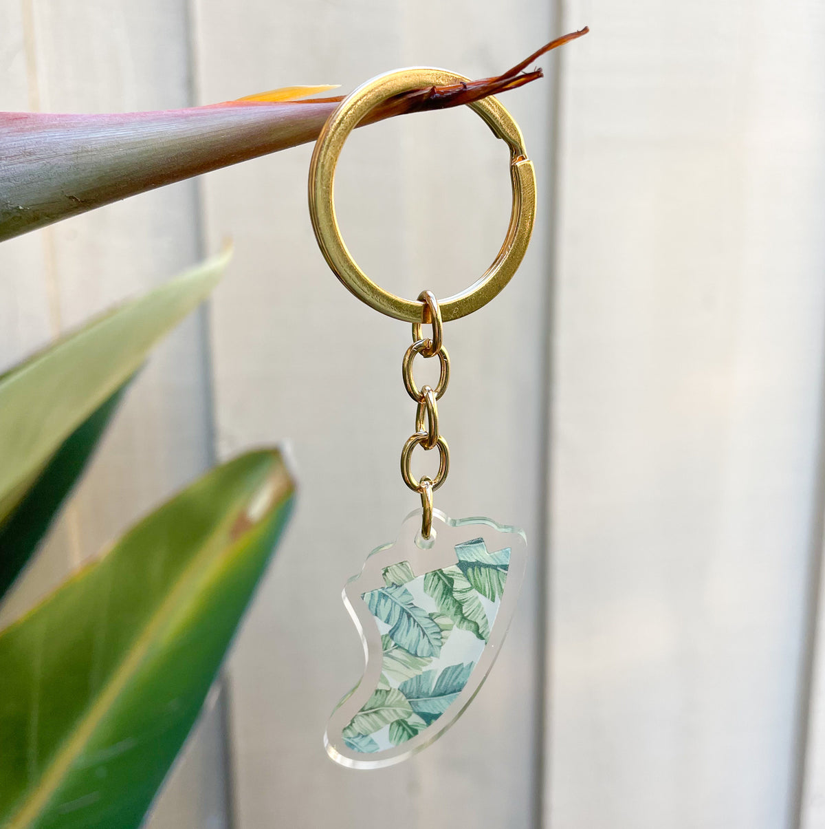 Keychain Fin Fin Keychain | Banana Leaves – Jessica Miyuki